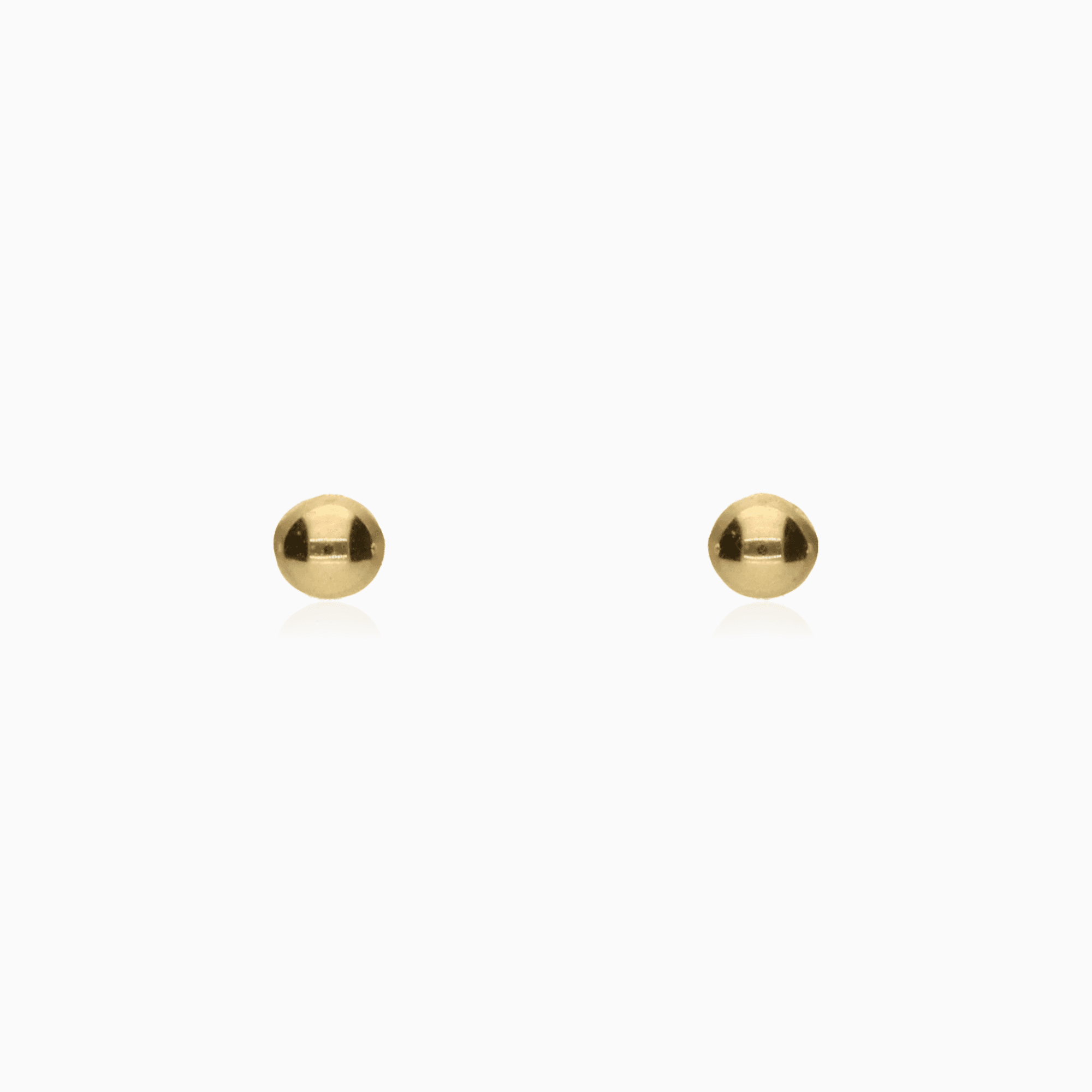 Gold ball earrings 0.38g 18K gold