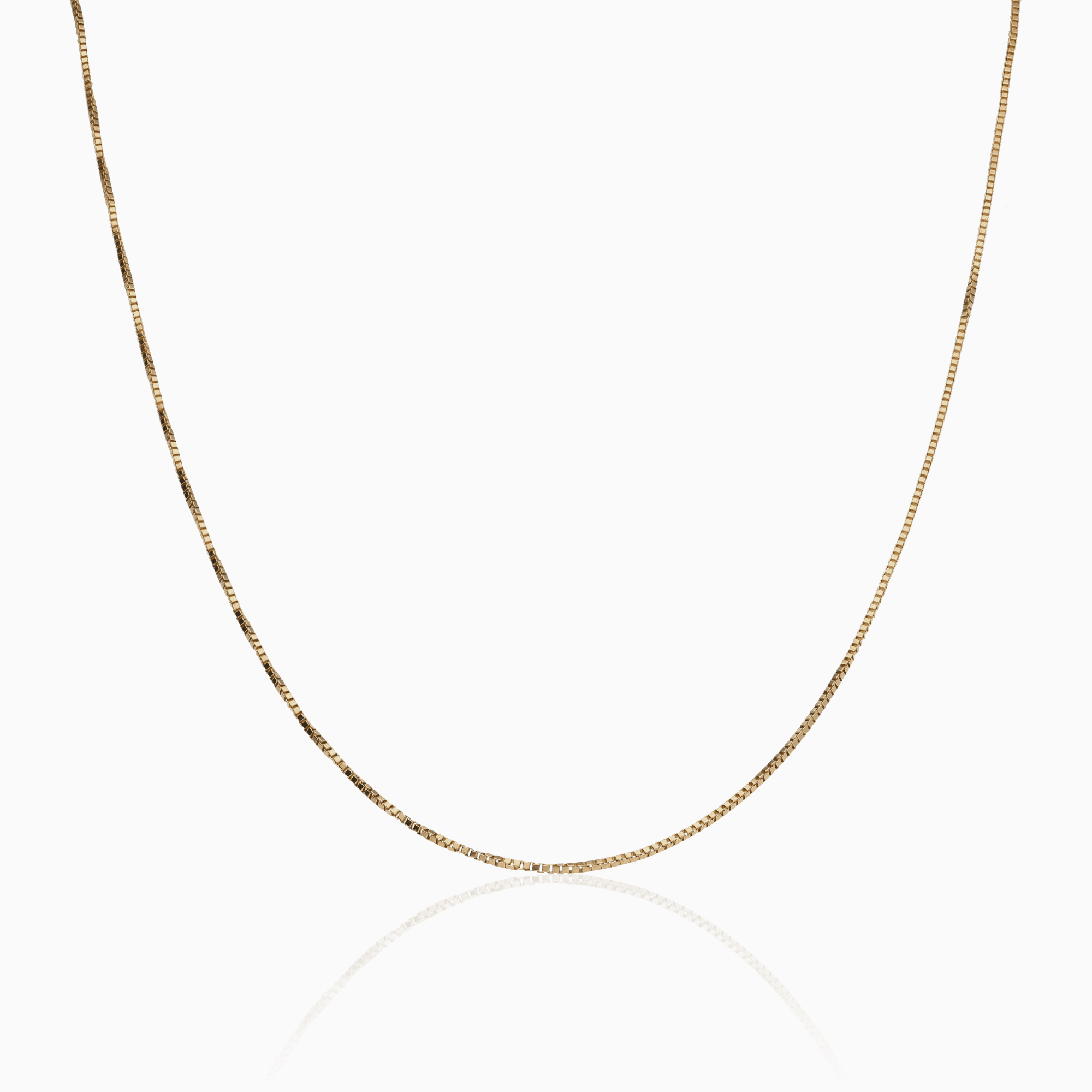 Box chain 42.5cm 18K gold