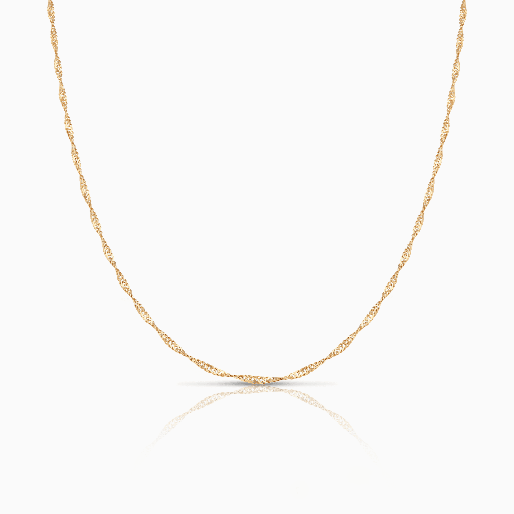 Singaporelänk 38cm 18K guld