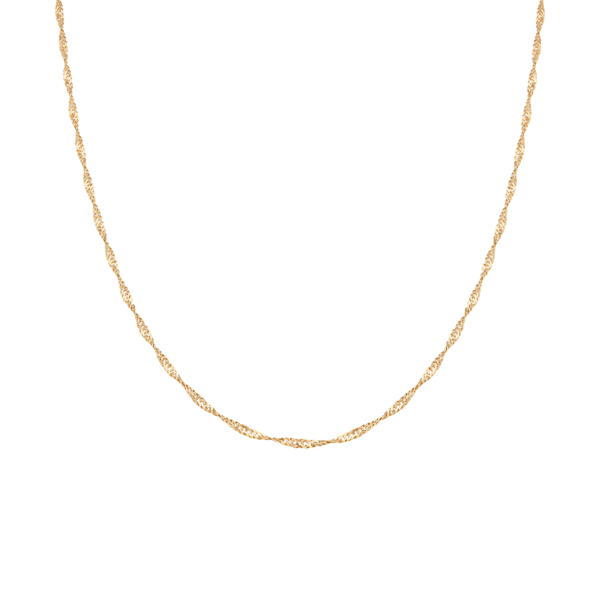 Singaporelänk 38cm 18K guld
