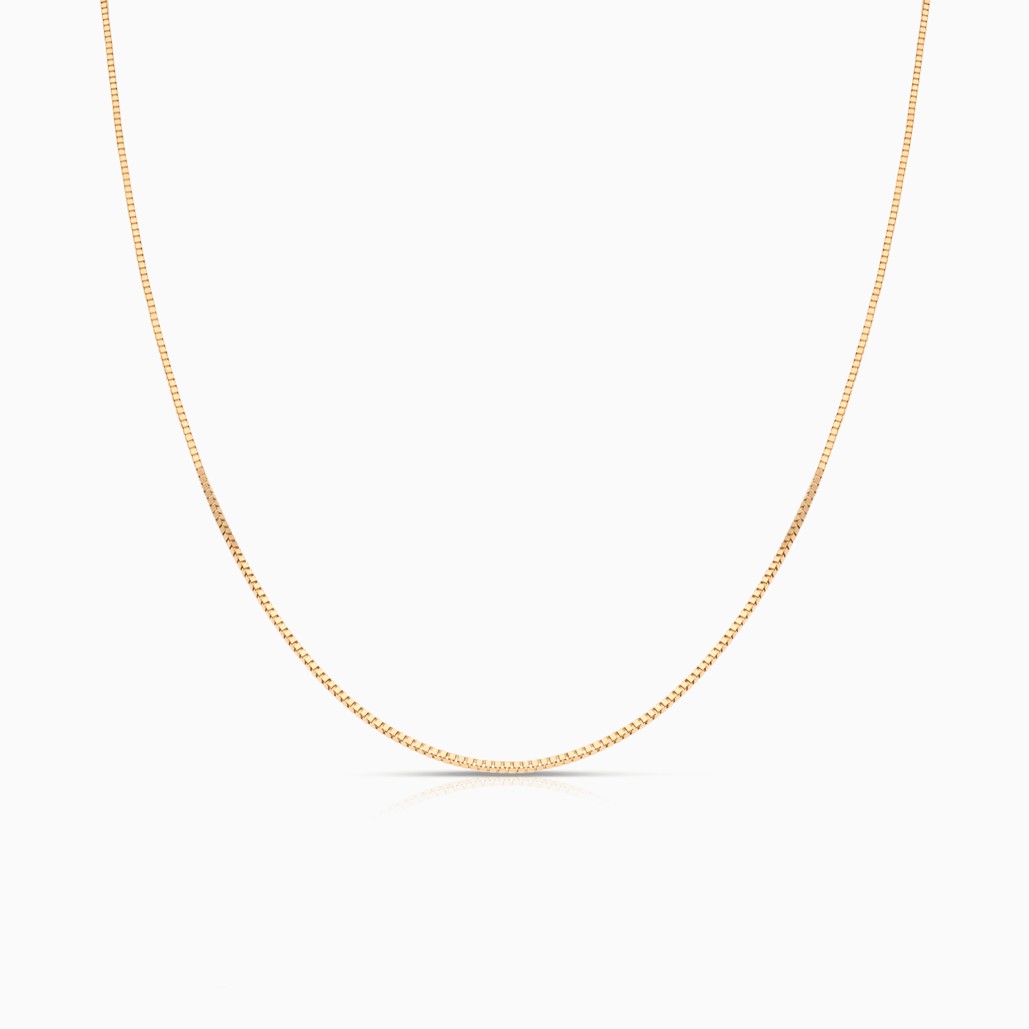 Box chain 42.5cm 18K gold