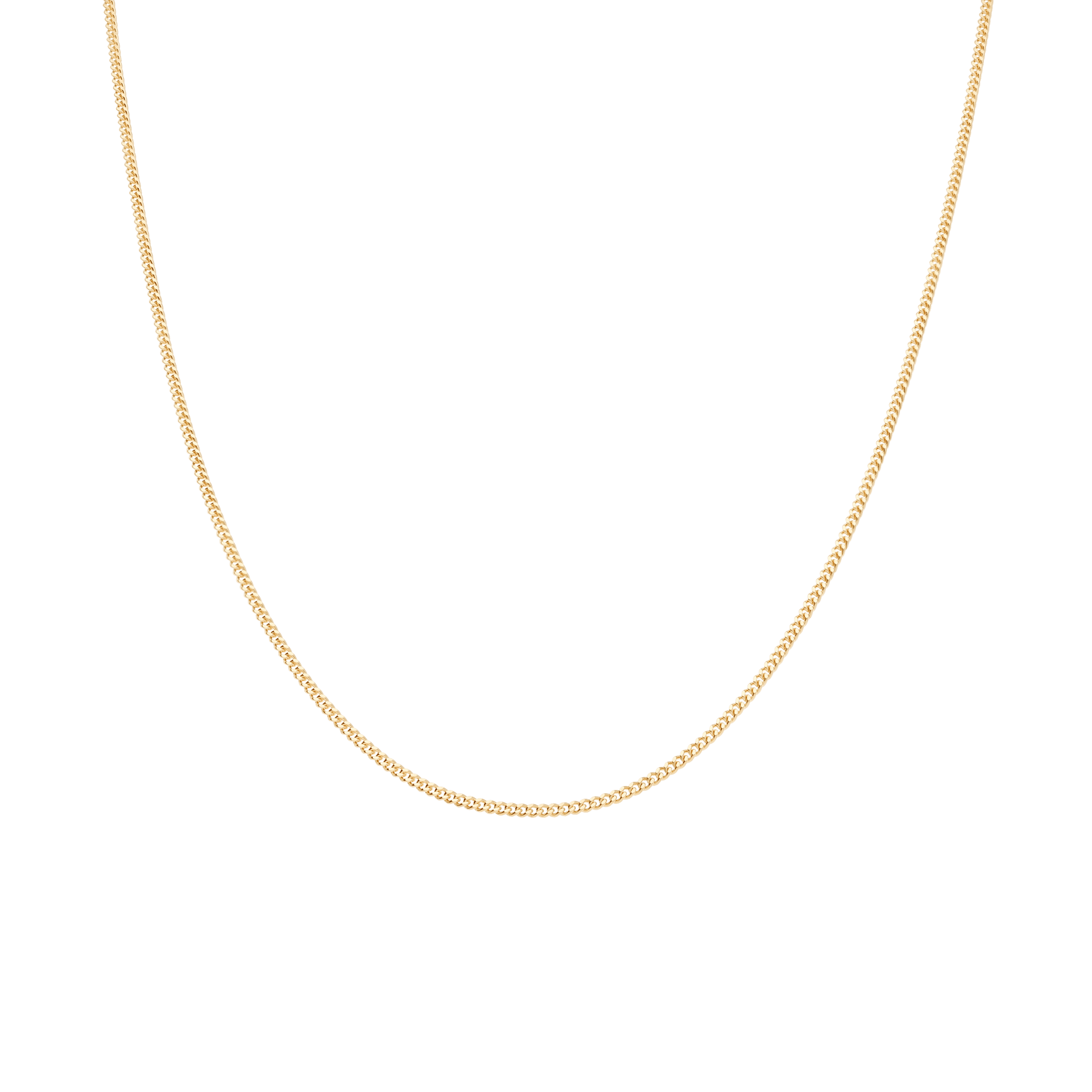 Curb Chain 38cm 18K Gold