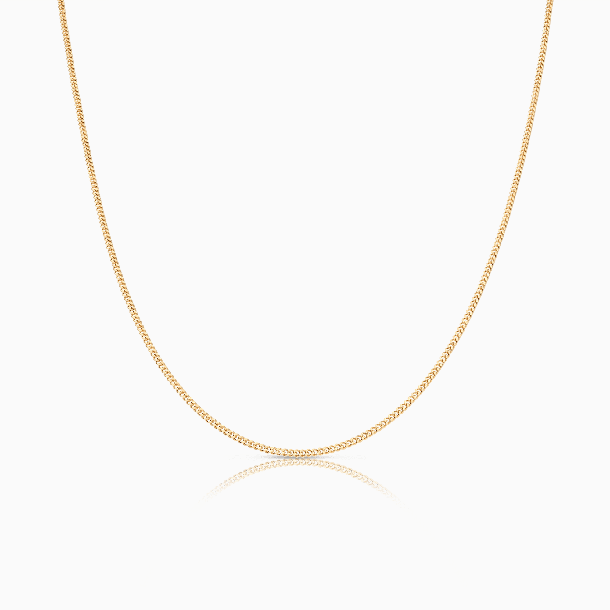 Curb chain 45cm 18K gold
