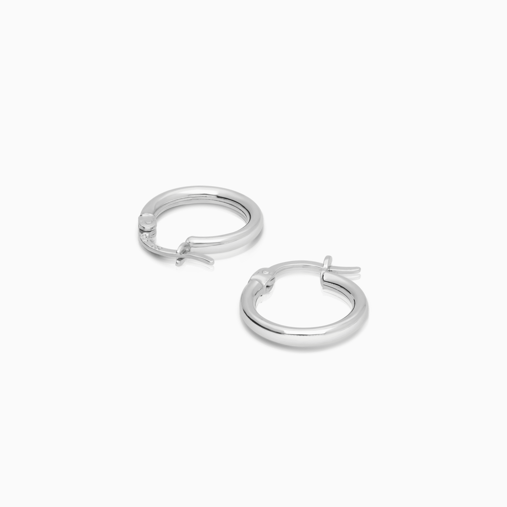 Gold hoop earrings 1.35g 14K white gold