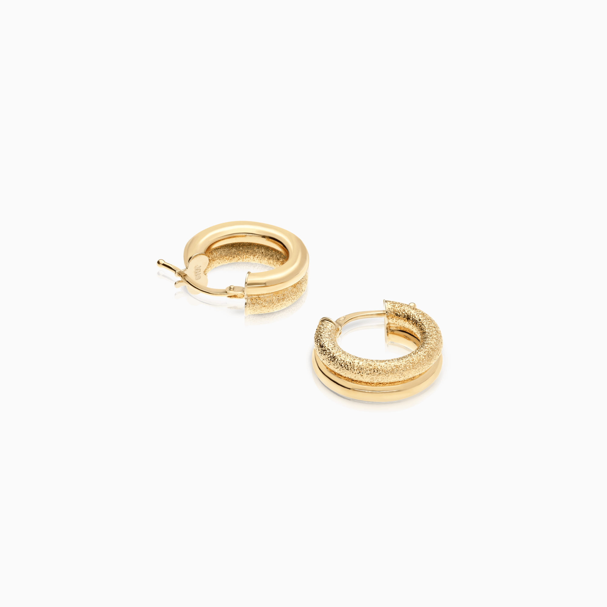 Gold hoop earrings 3.0g 18K gold