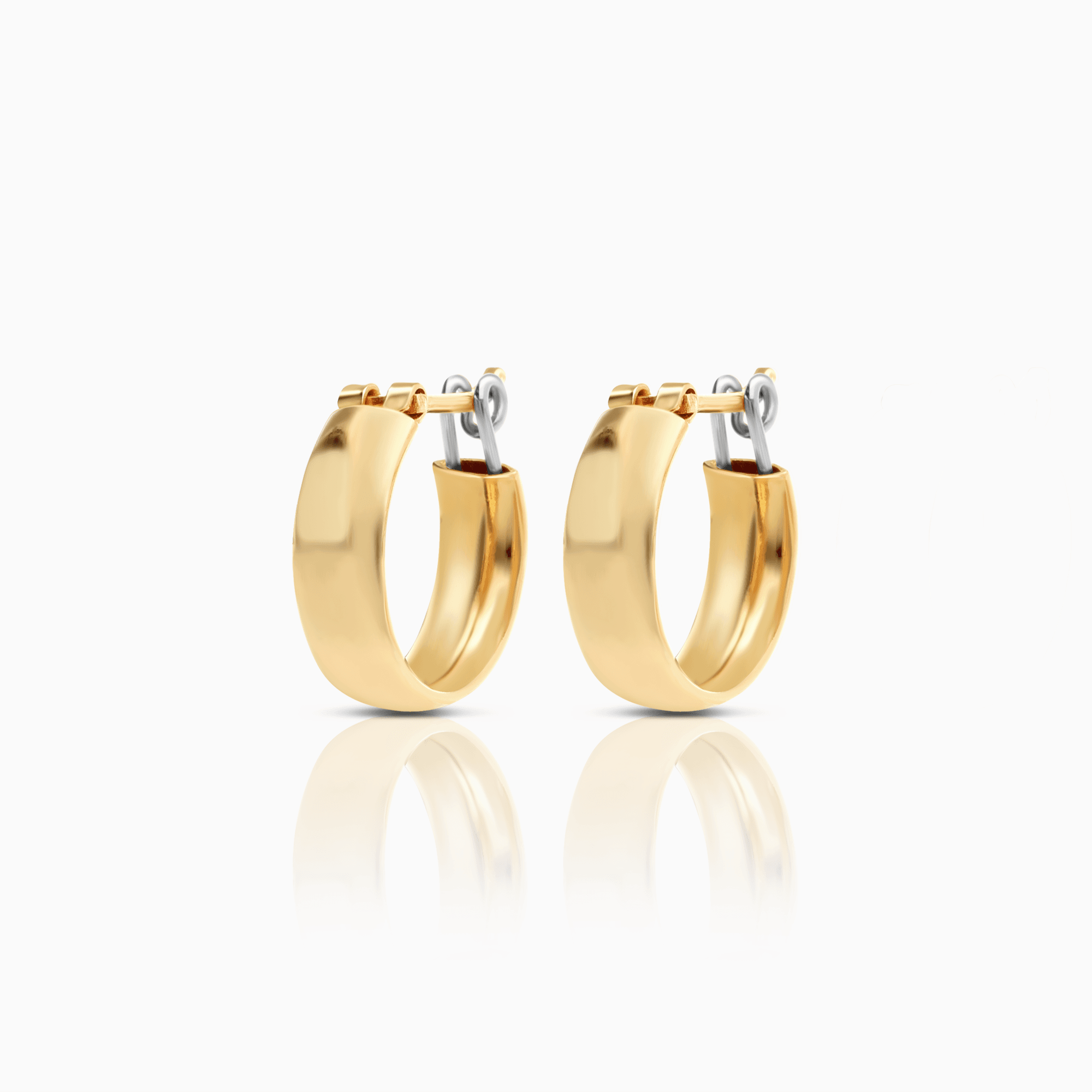 Gold hoop earrings 2.24g 18K gold