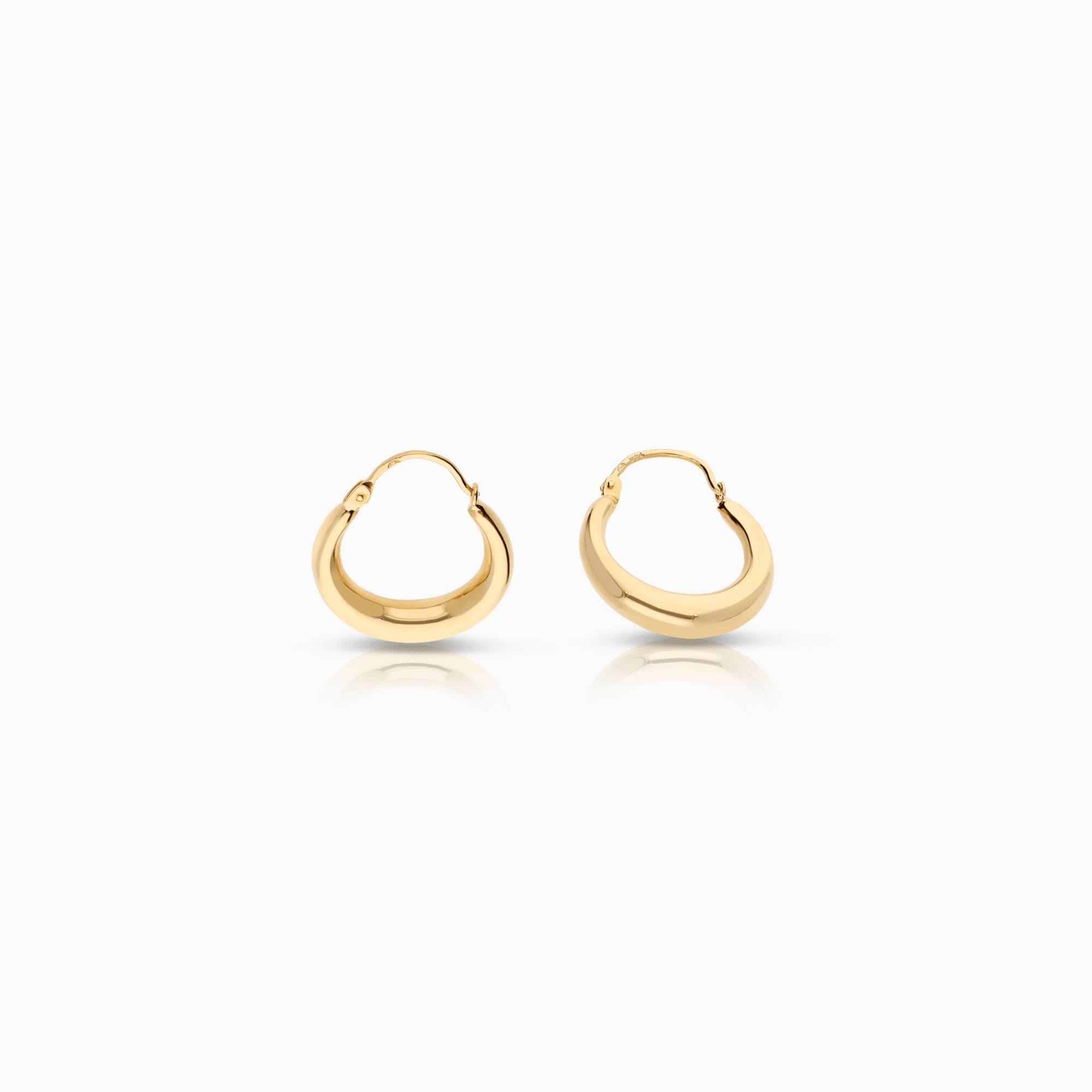 Gold hoop earrings 2.47g 18K gold