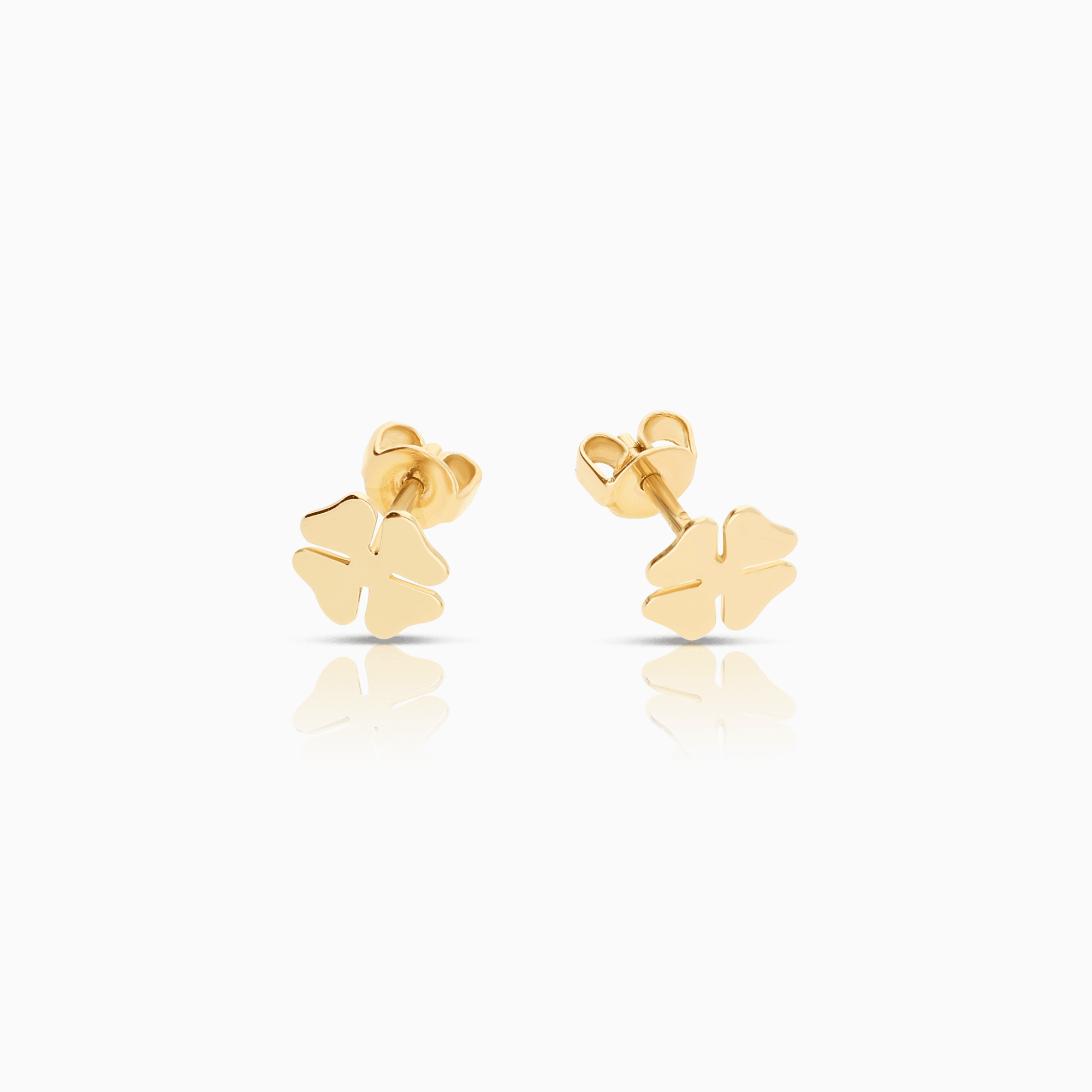 Gold Clover Earrings 1.03g 18K Gold