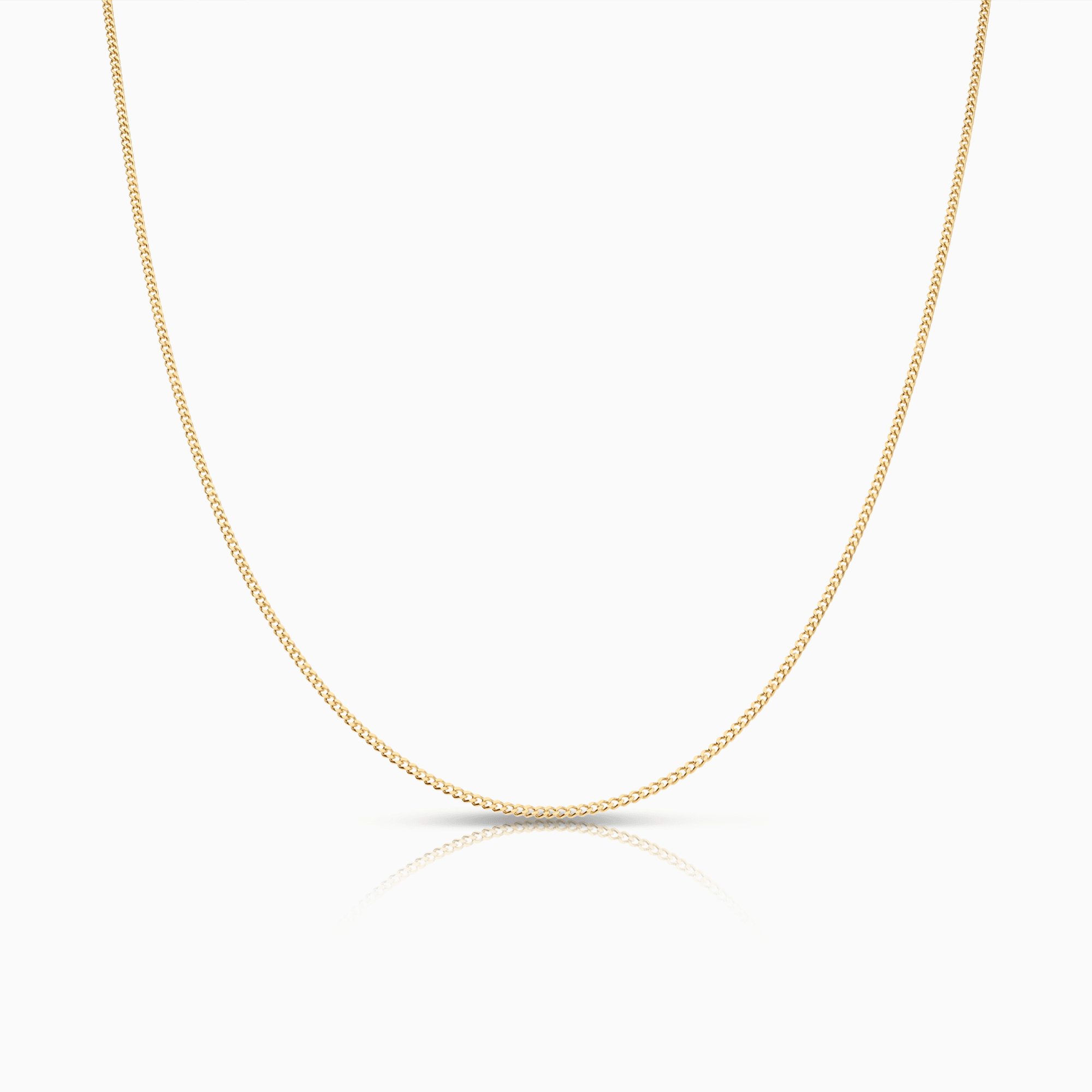 Curb Chain 43cm 18K Gold