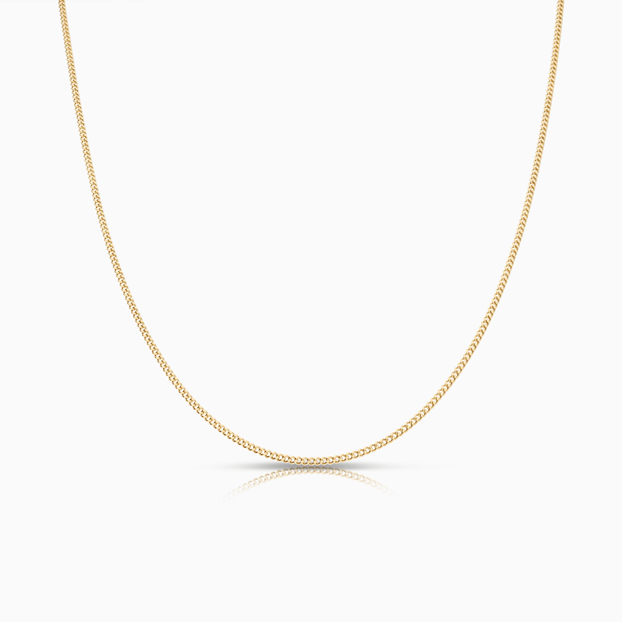 Curb Chain 43cm 18K Gold