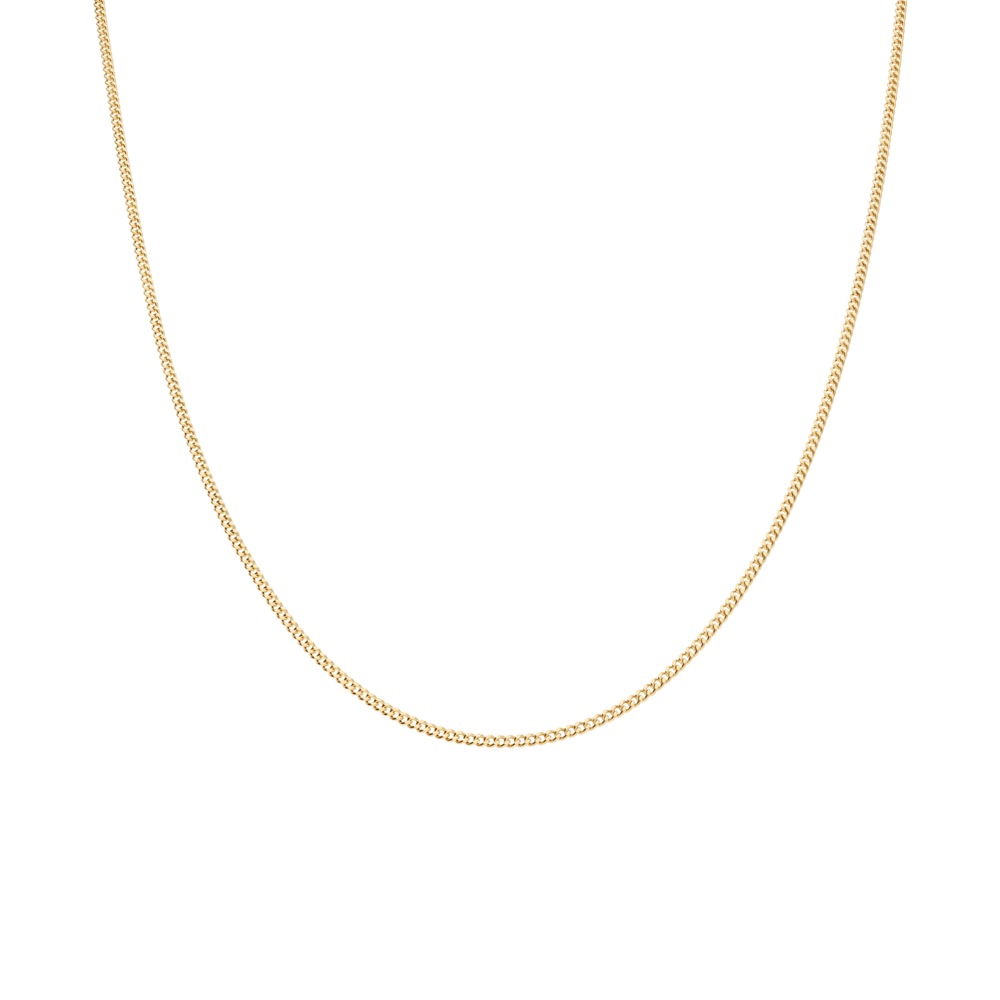 Curb Chain 43cm 18K Gold