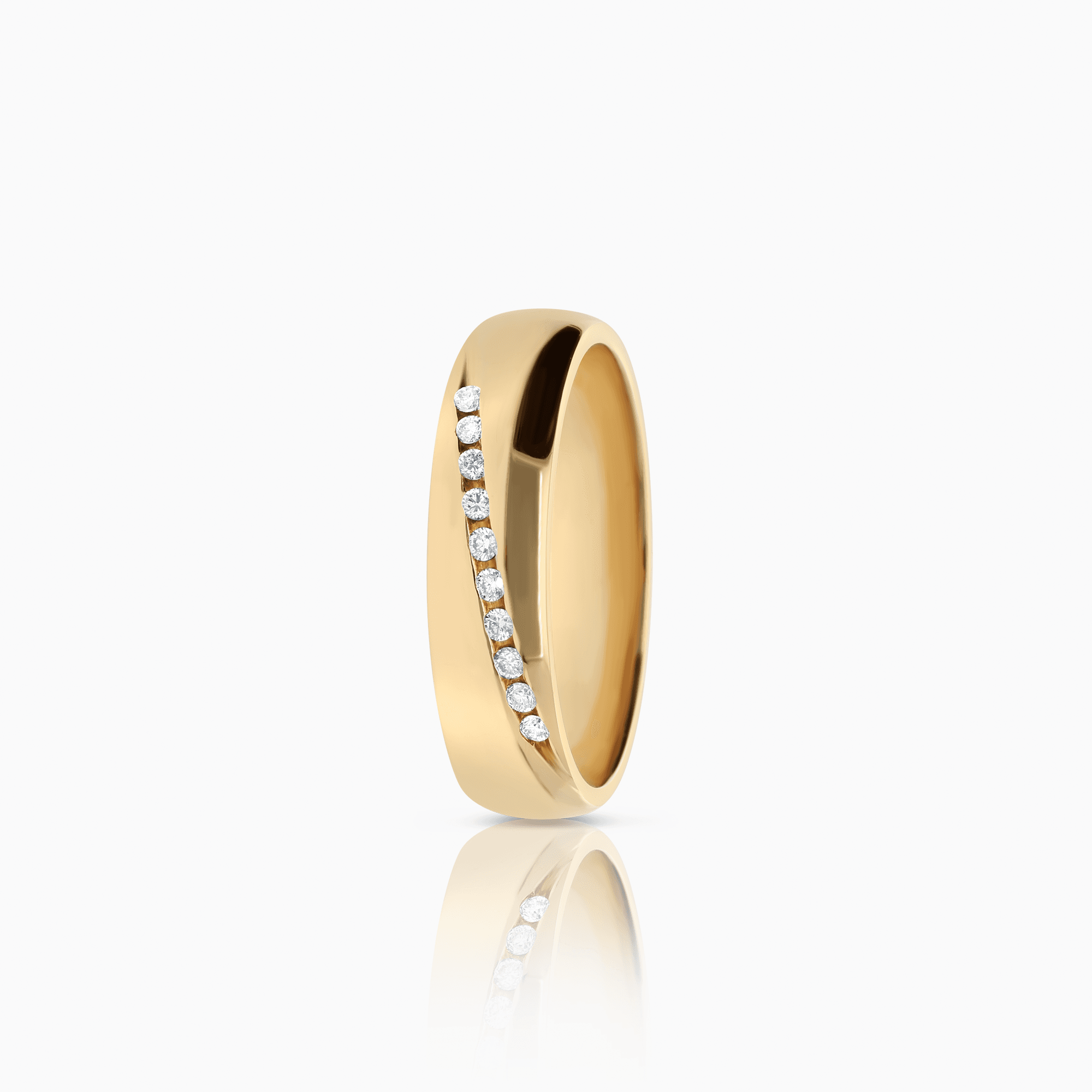 Alliansring 0,10ct 18K guld
