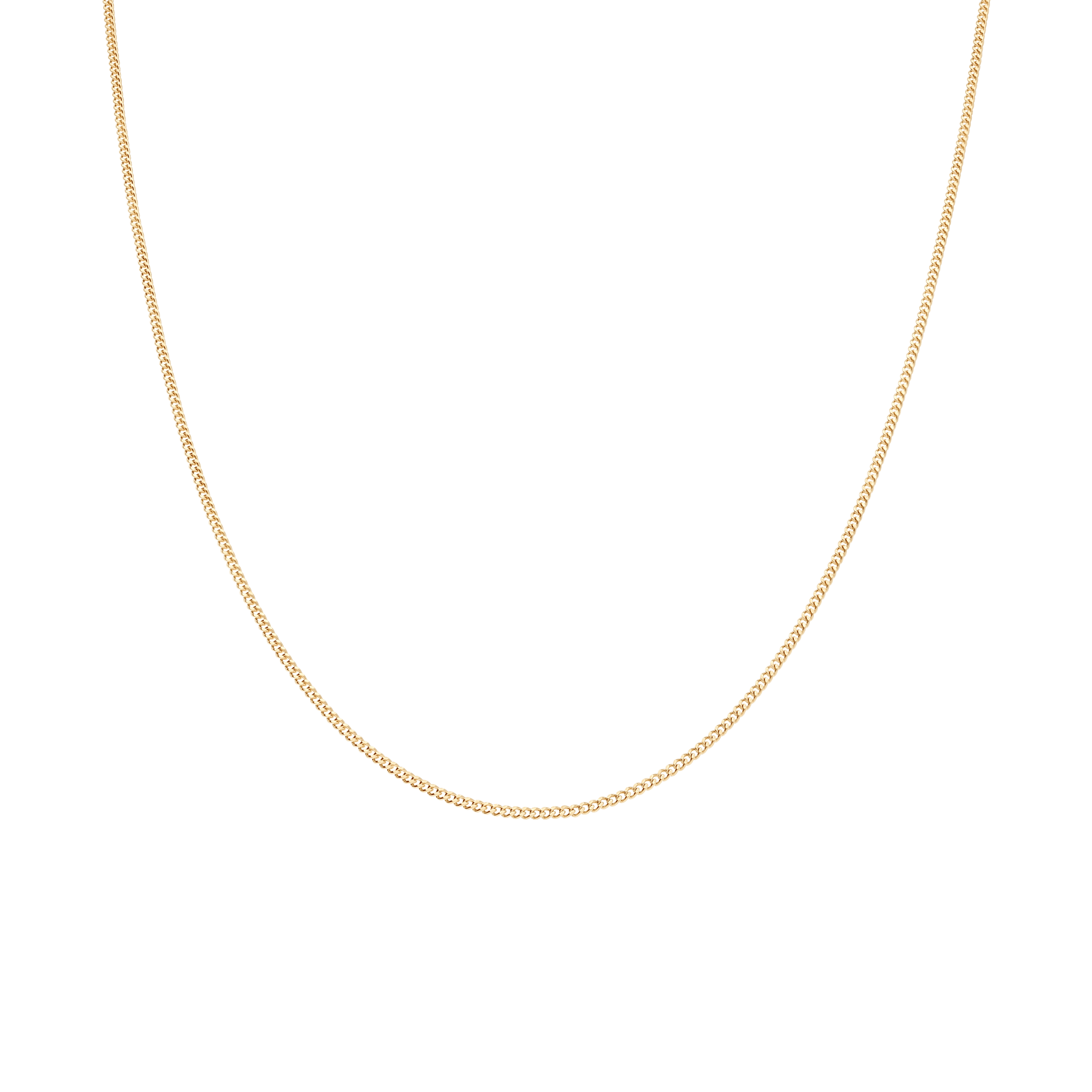 Curb Chain 42cm 18K Gold