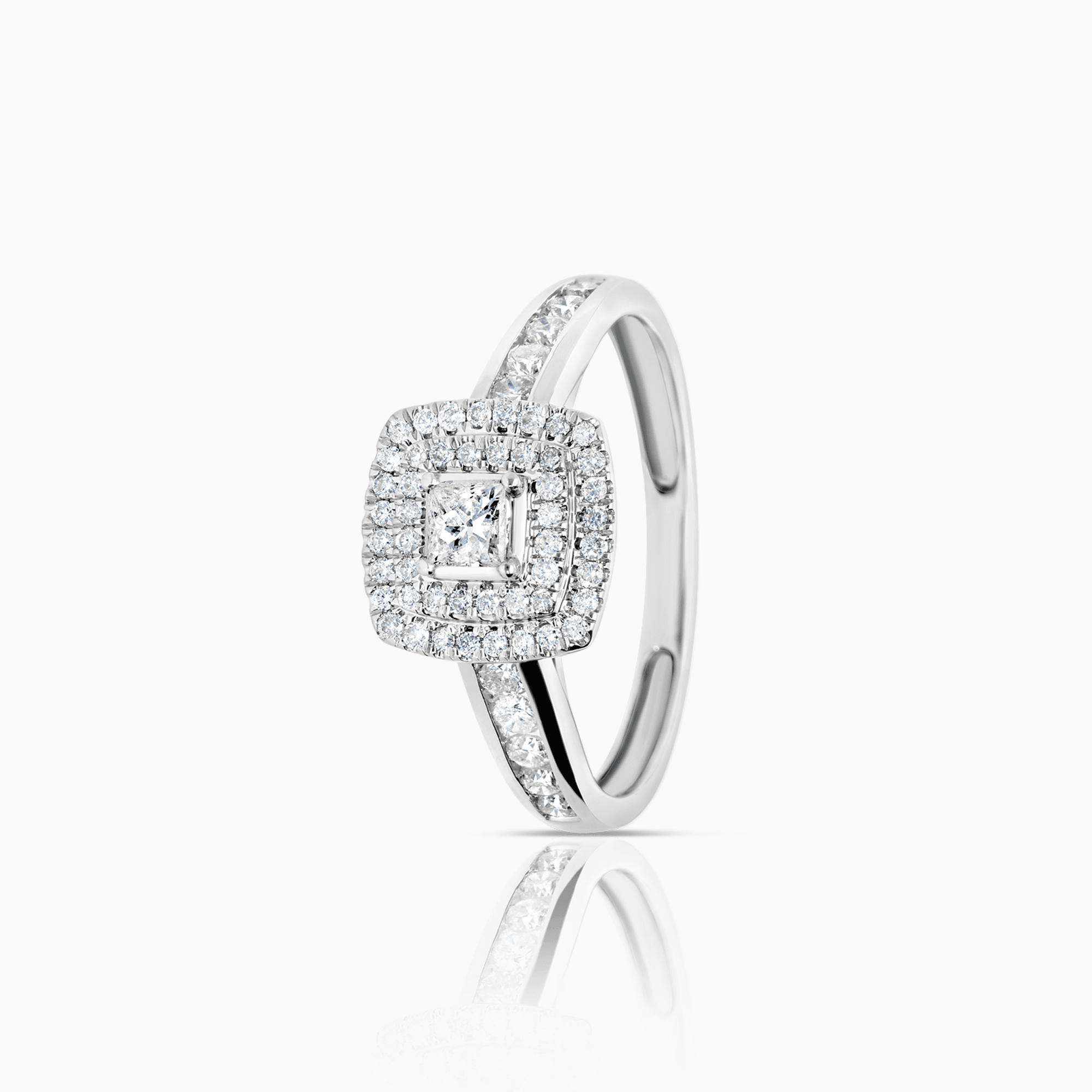 Haloring 0,65ct 18K vitguld