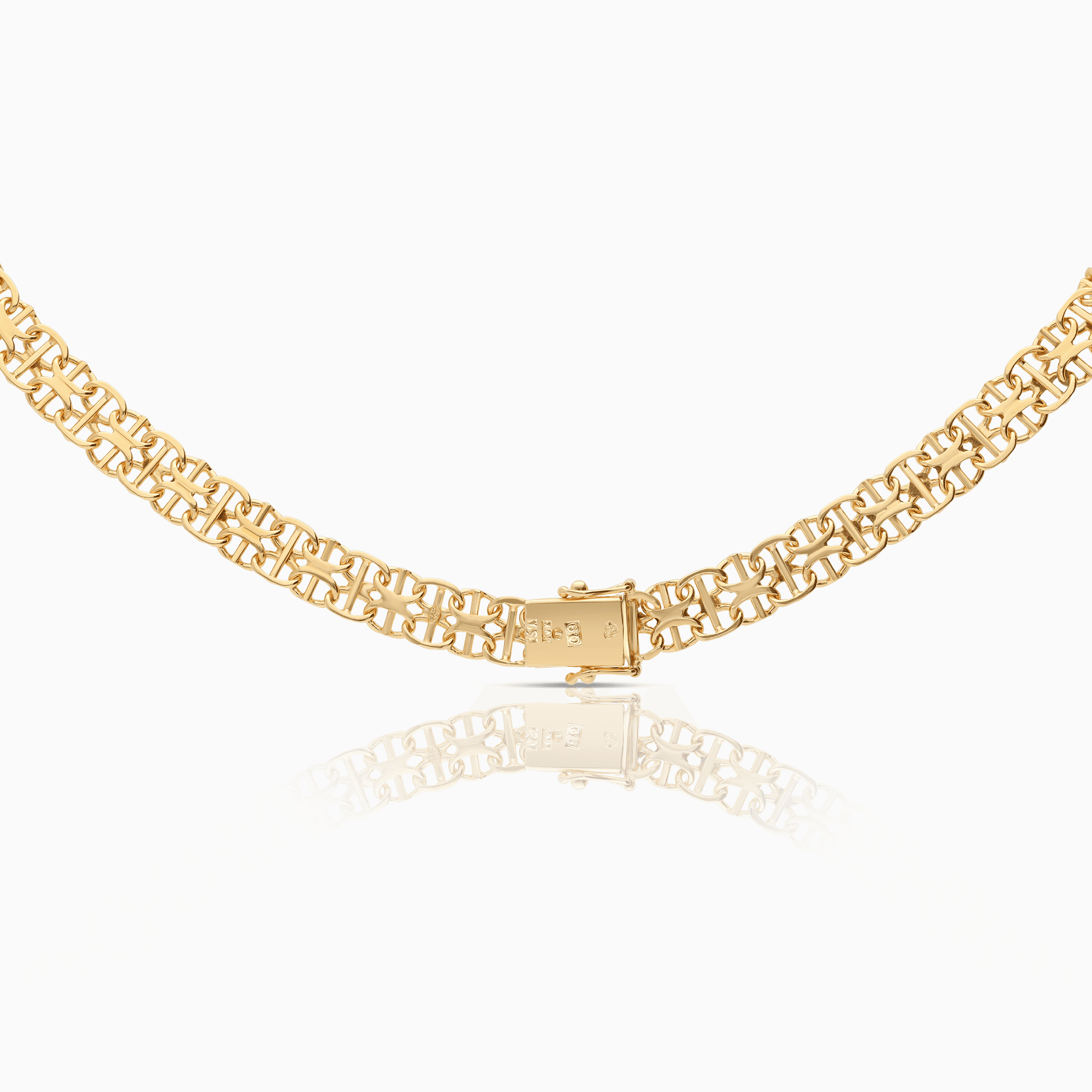 X-link necklace with bar 29.10g 18K gold
