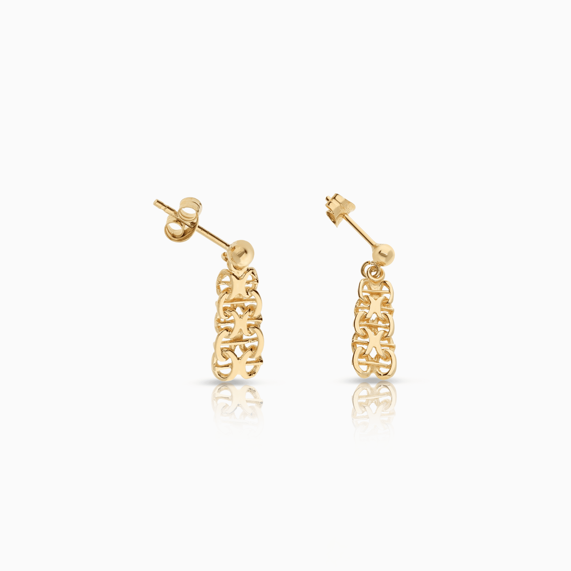 X-link earrings 2.0g 18K gold