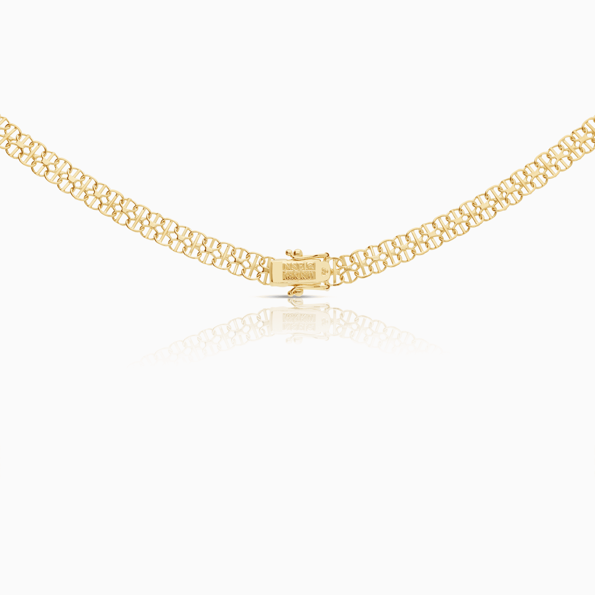 X-link necklace with bar 17.44g 18K gold