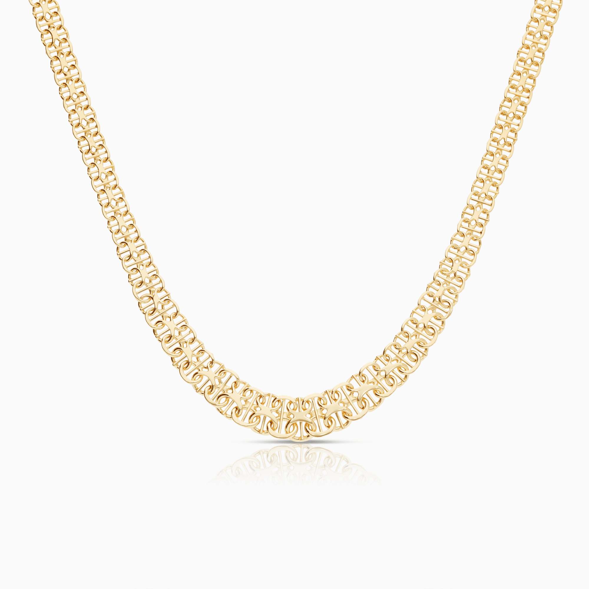 X-Link Necklace with Bar 21.17g 18K Gold