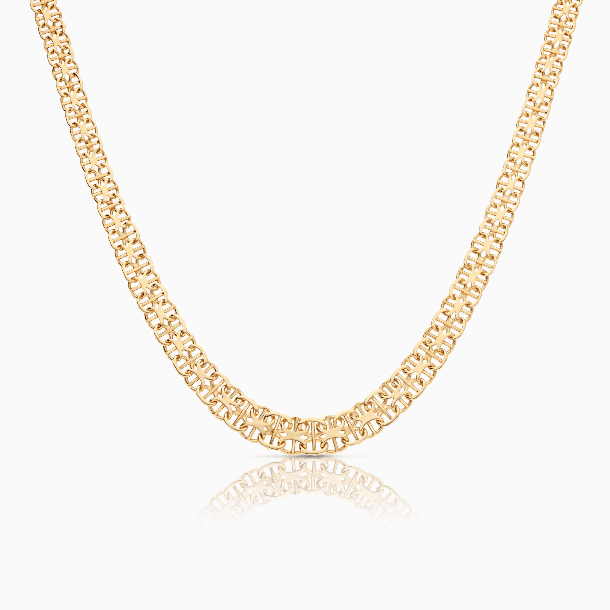 X-link necklace with bar 20.55g 18K gold