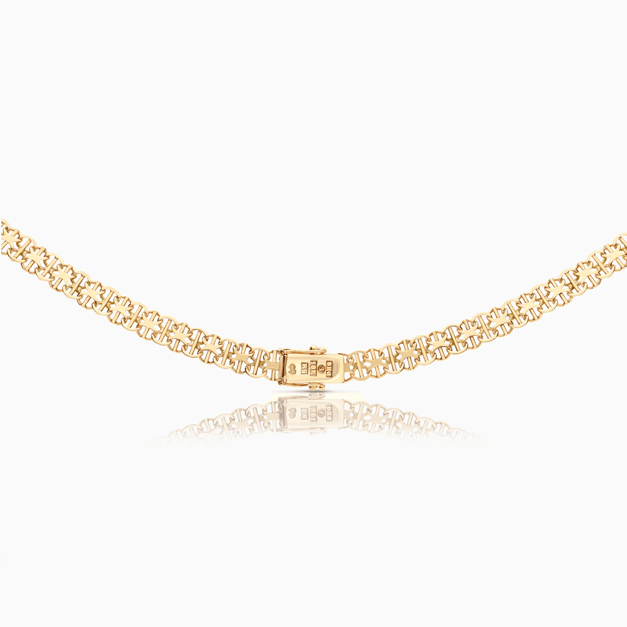X-link necklace with bar 20.55g 18K gold