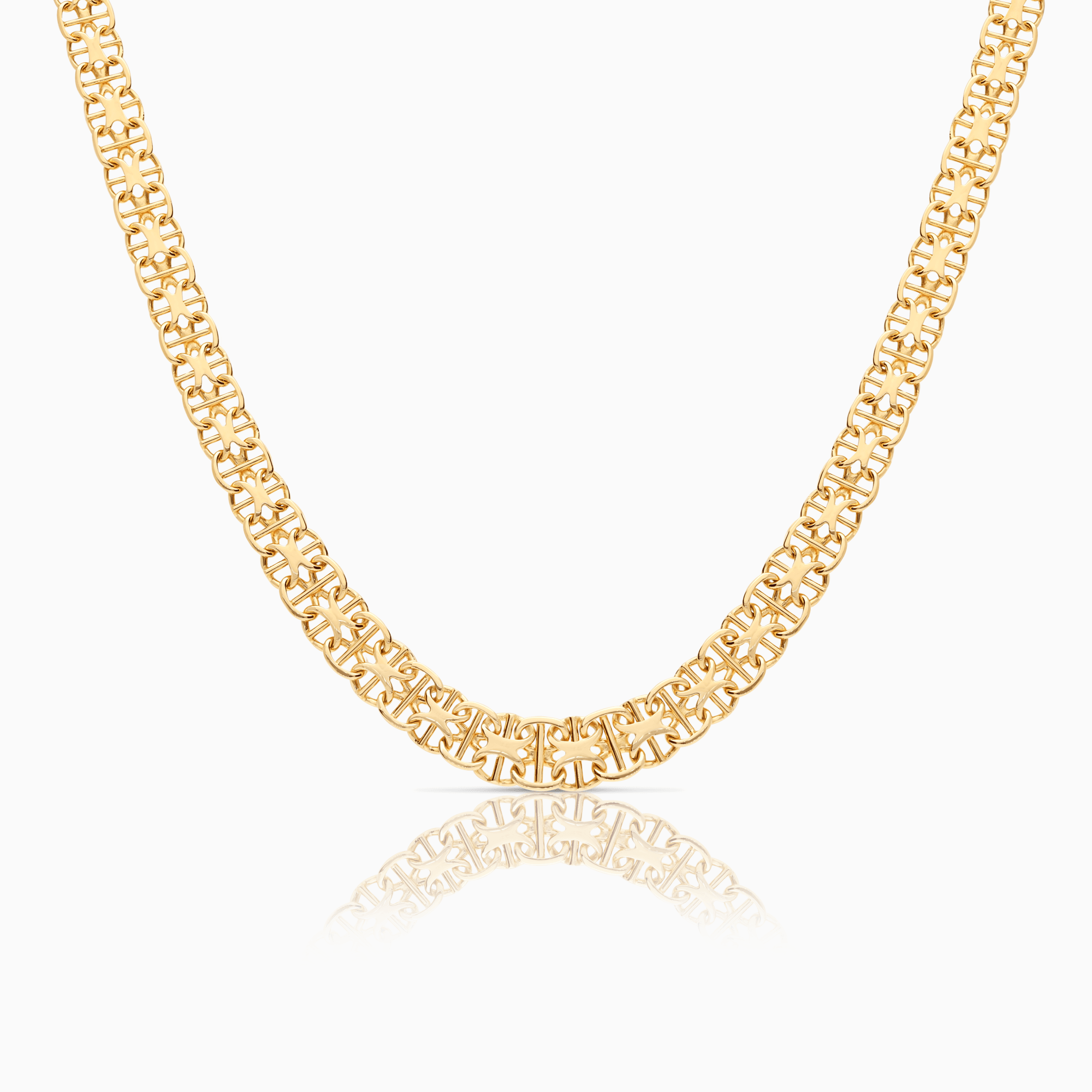 X-Link Necklace with Bar 26.10g 18K Gold