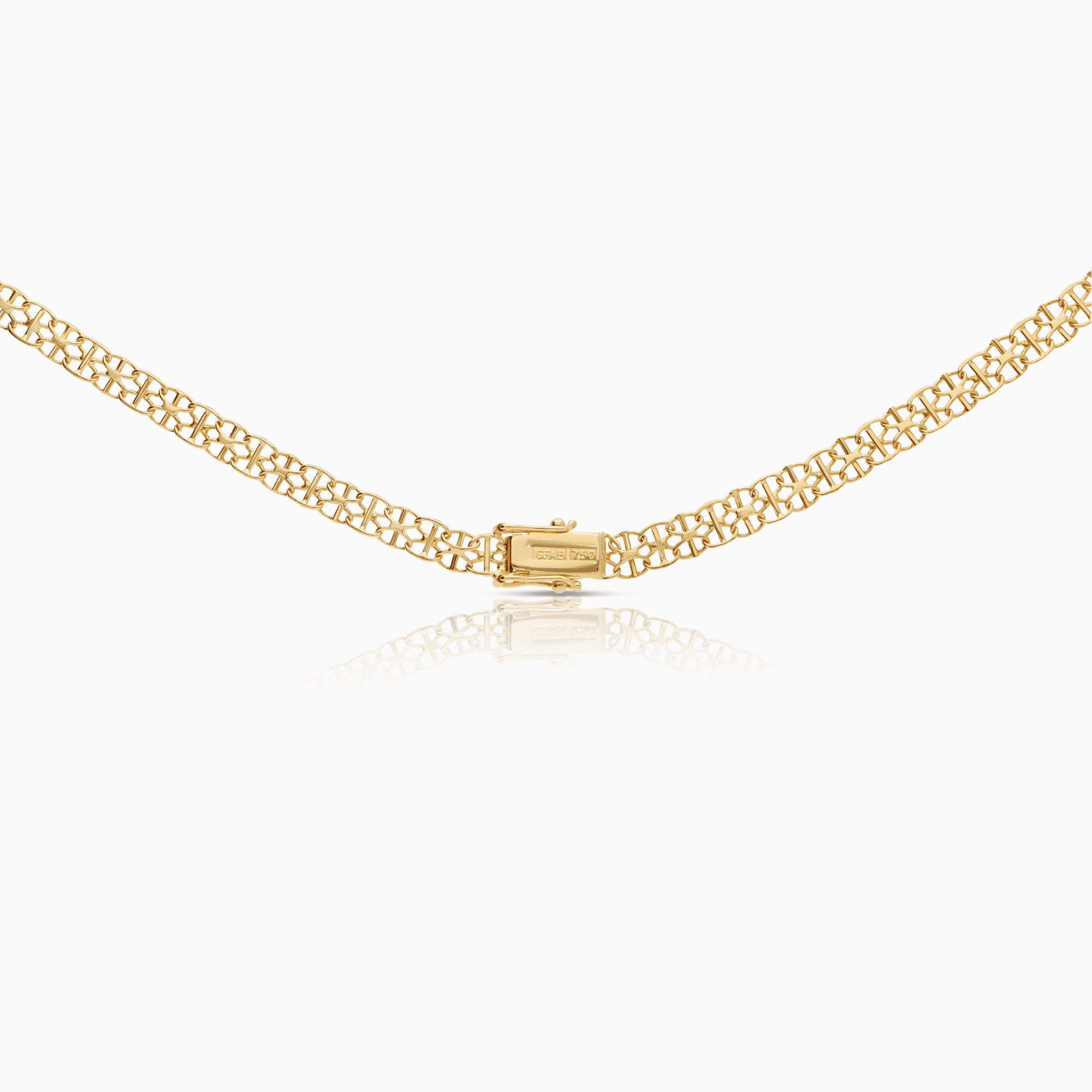 X-link necklace with bar 10.55g 18K gold