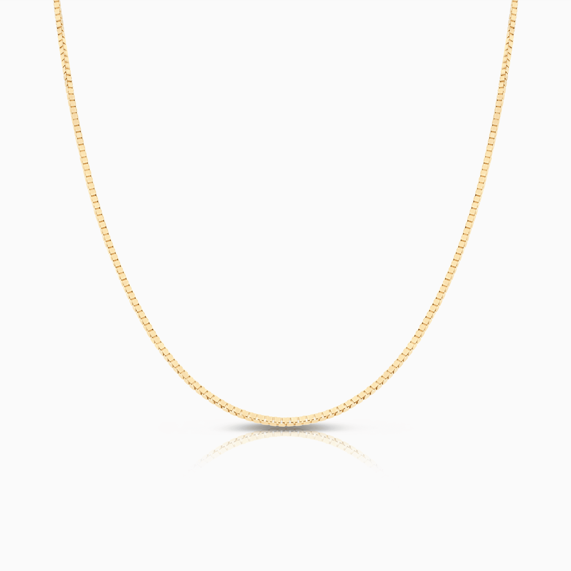 Box Chain 43cm 18K Gold