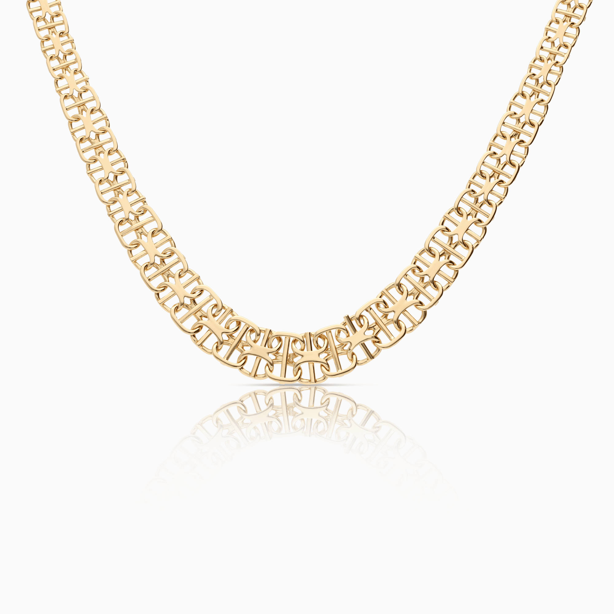 Necklace x-link with bar 25.88g 18K gold