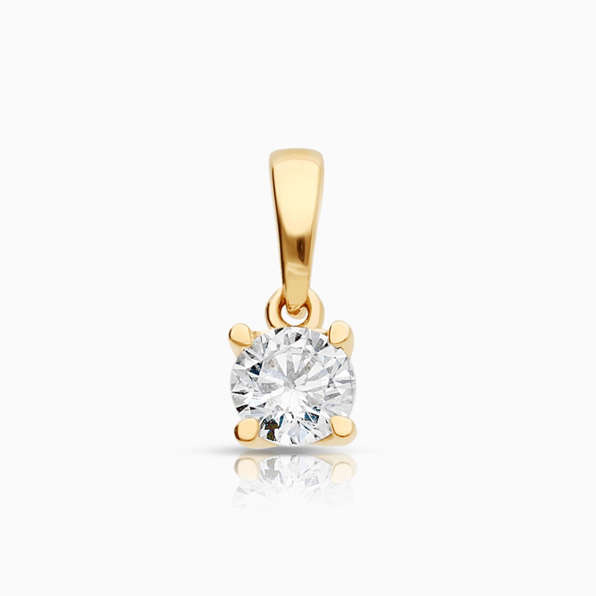 Solitaire Pendant 0.50ct 18K Gold