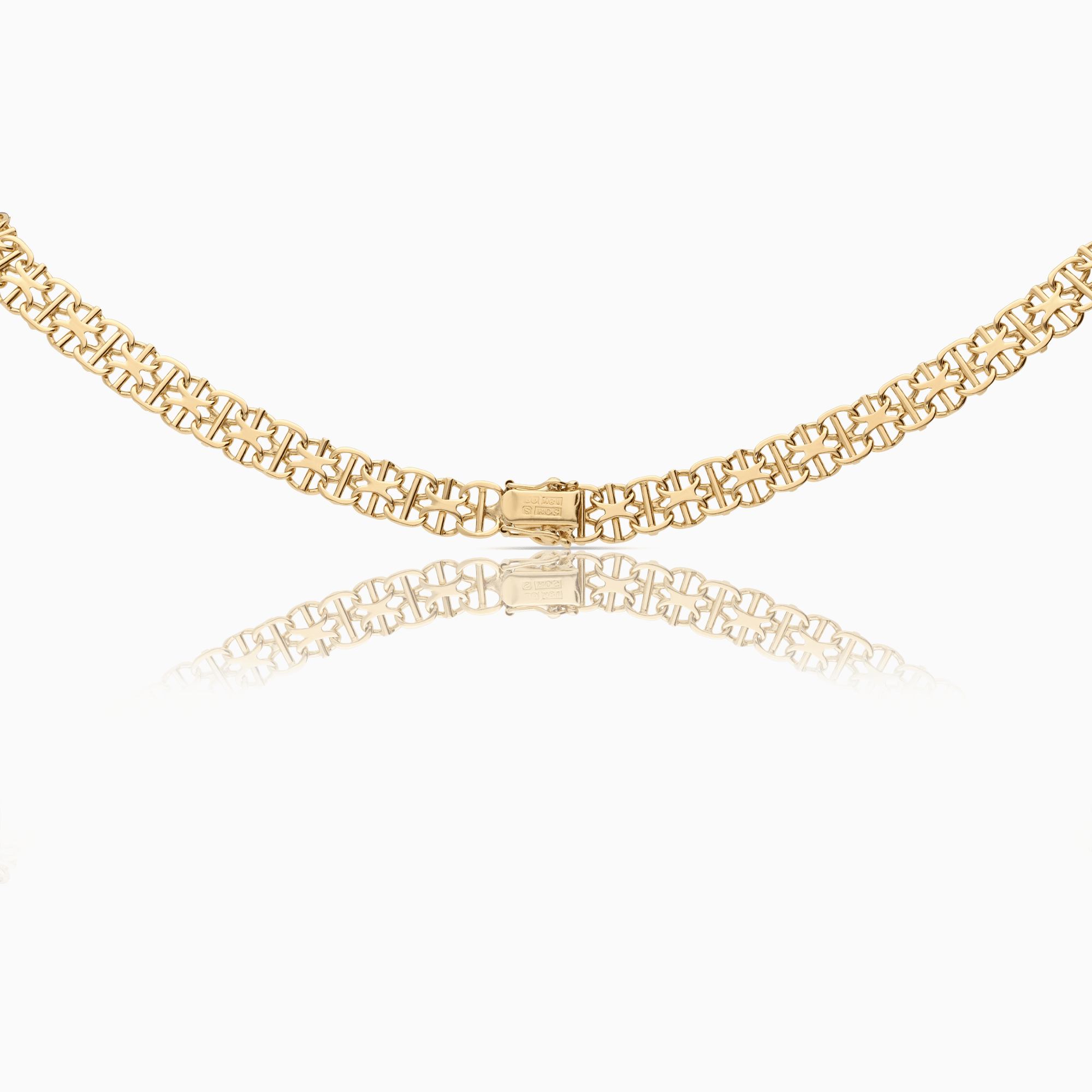 Necklace x-link with bar 25.88g 18K gold