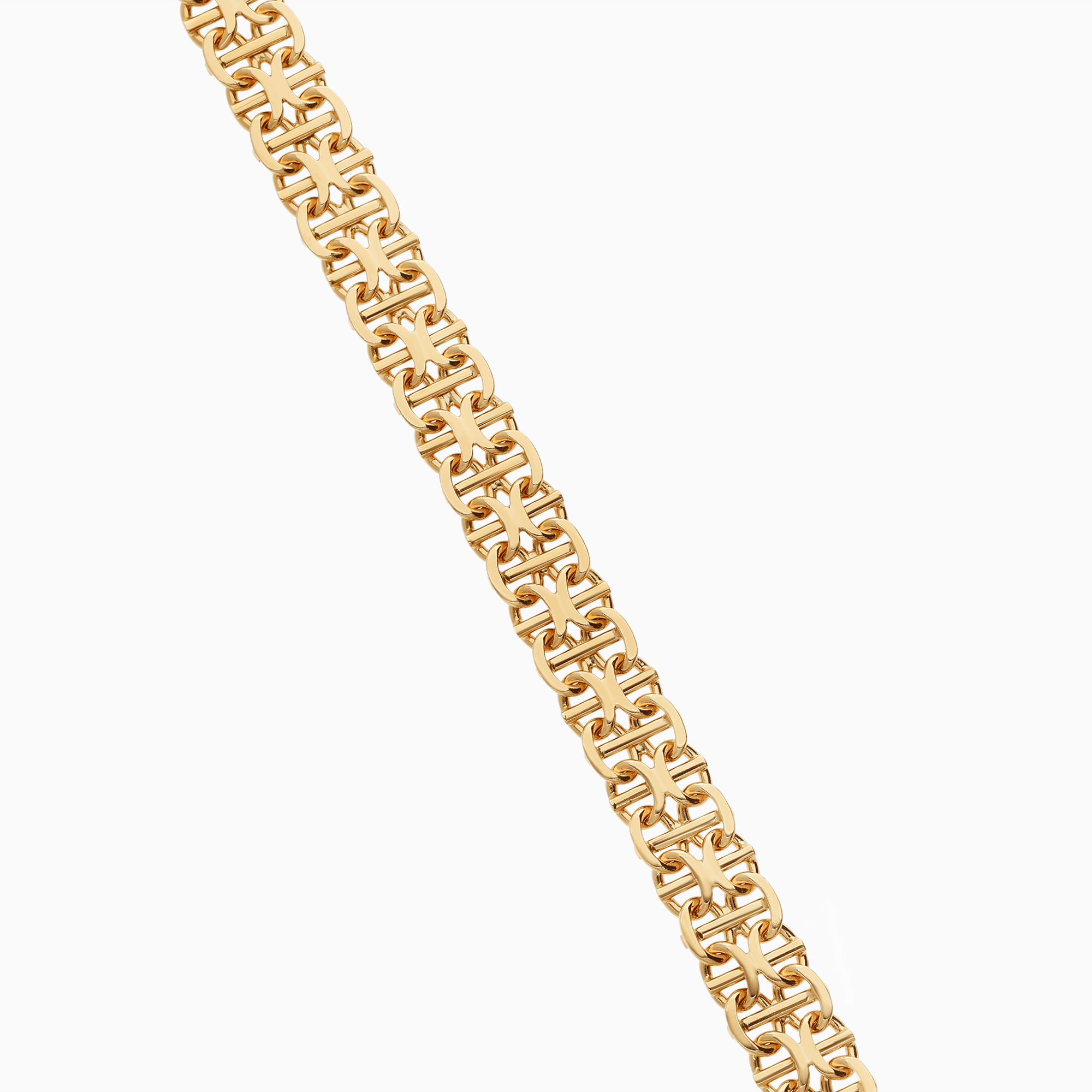 X-link bracelet with bar 15.25g 18K gold