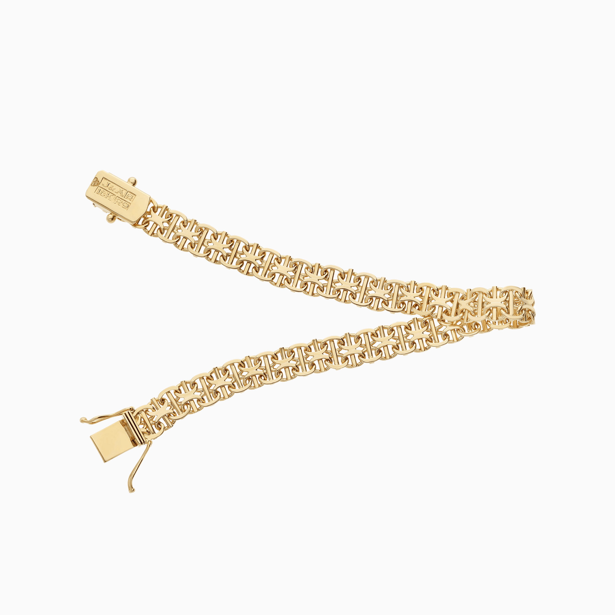X-link bracelet with bar 15.25g 18K gold