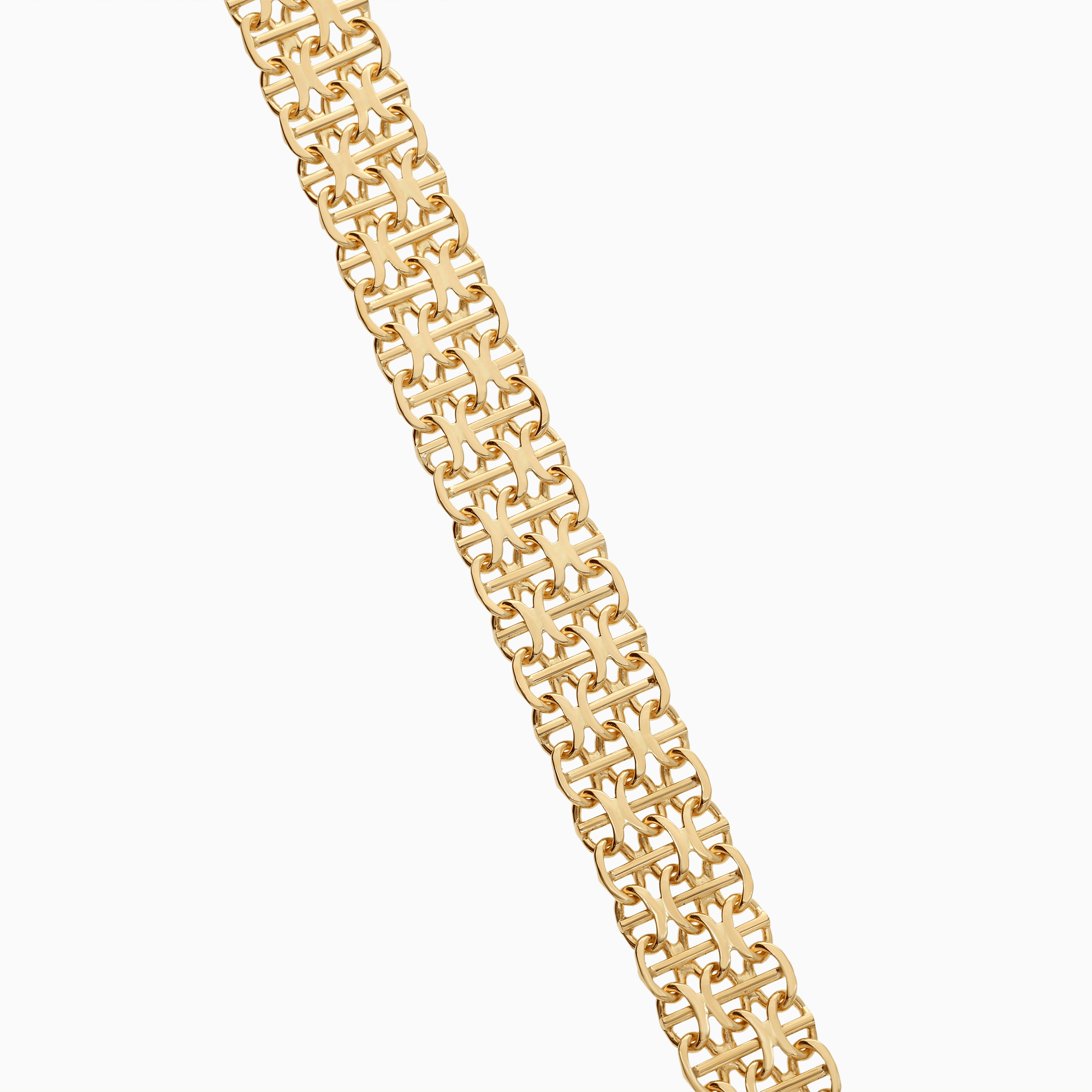 Armband x-länk med stav 21,46g 18K guld