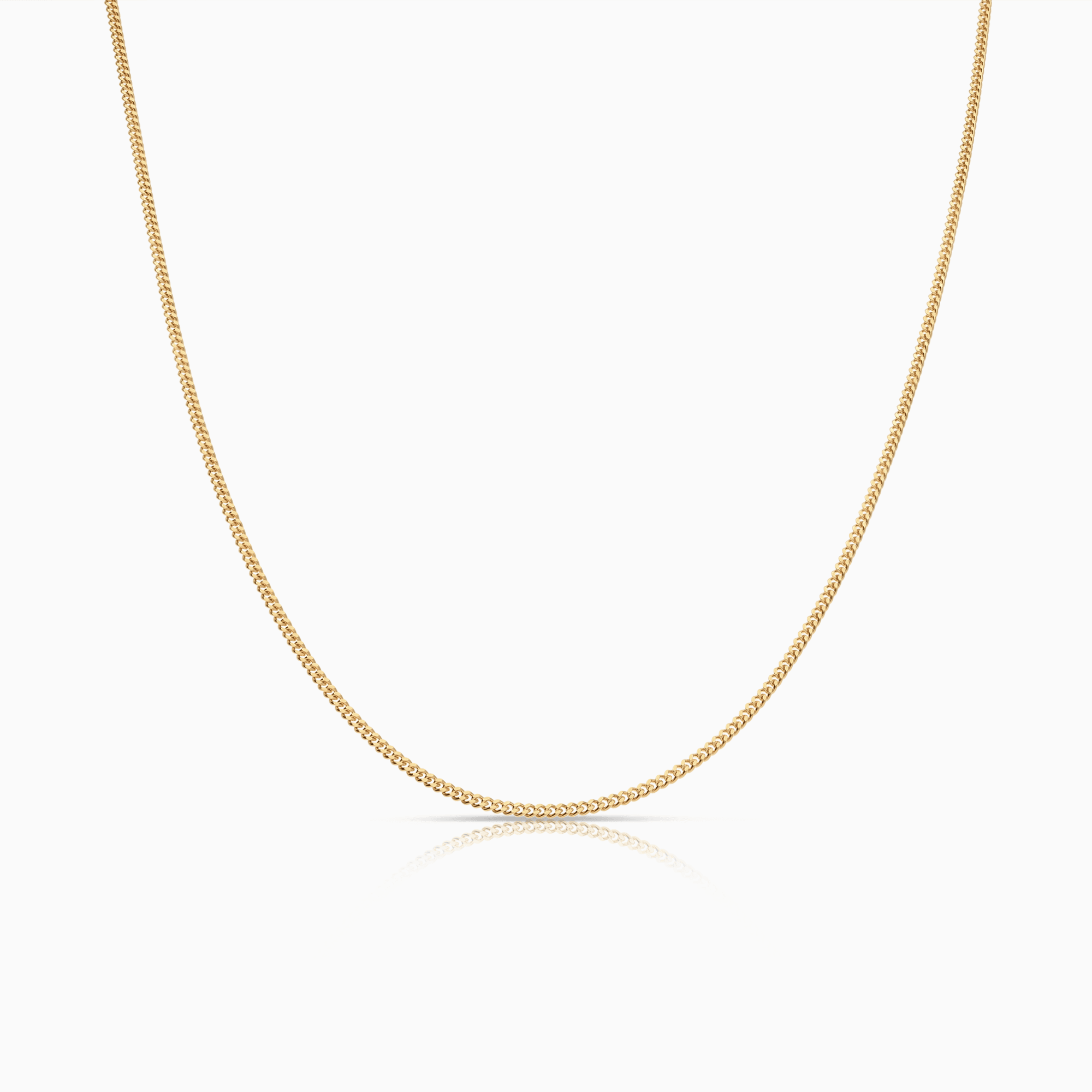 Curb Chain 42cm 18K Gold