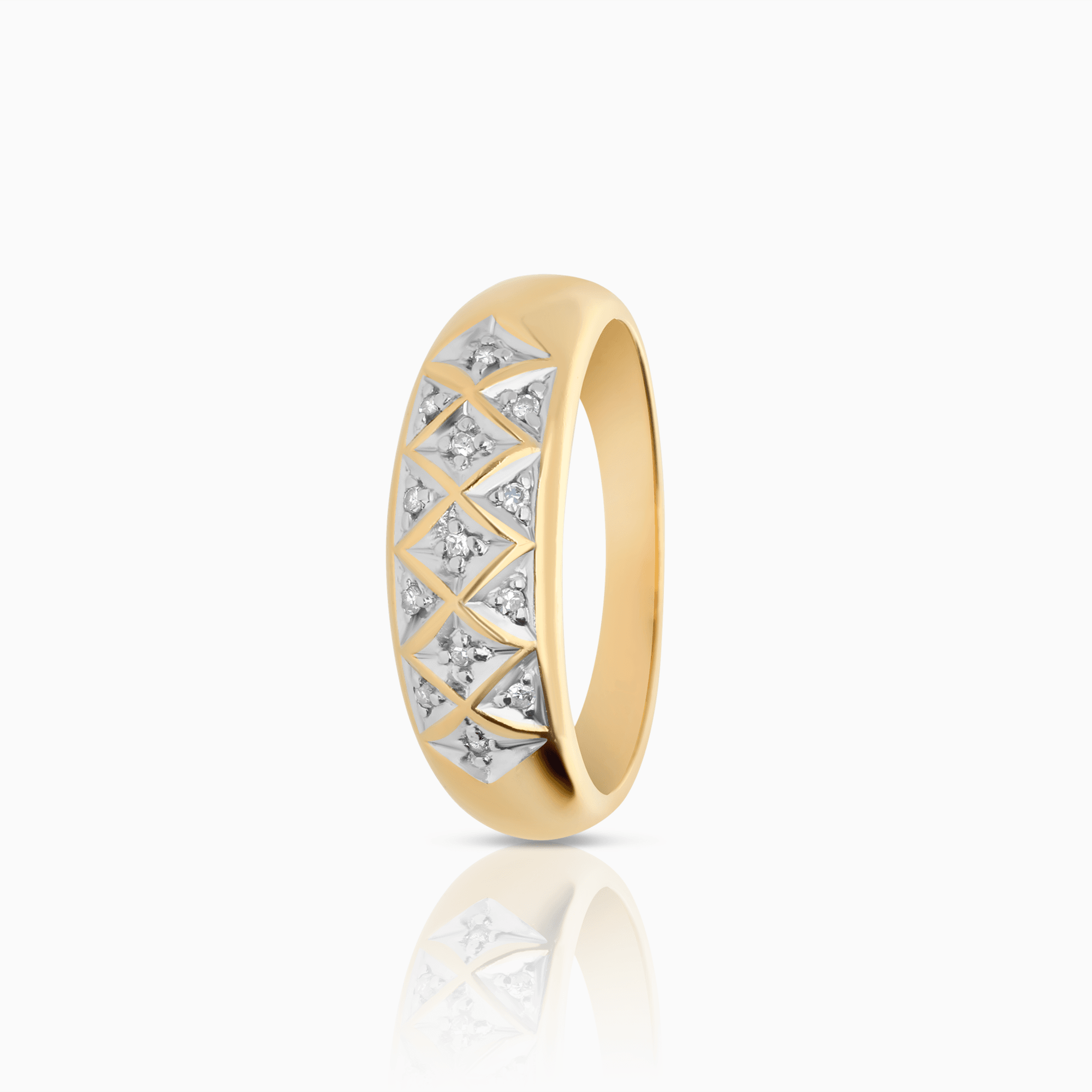 Diamond ring 0.06ct 18K gold