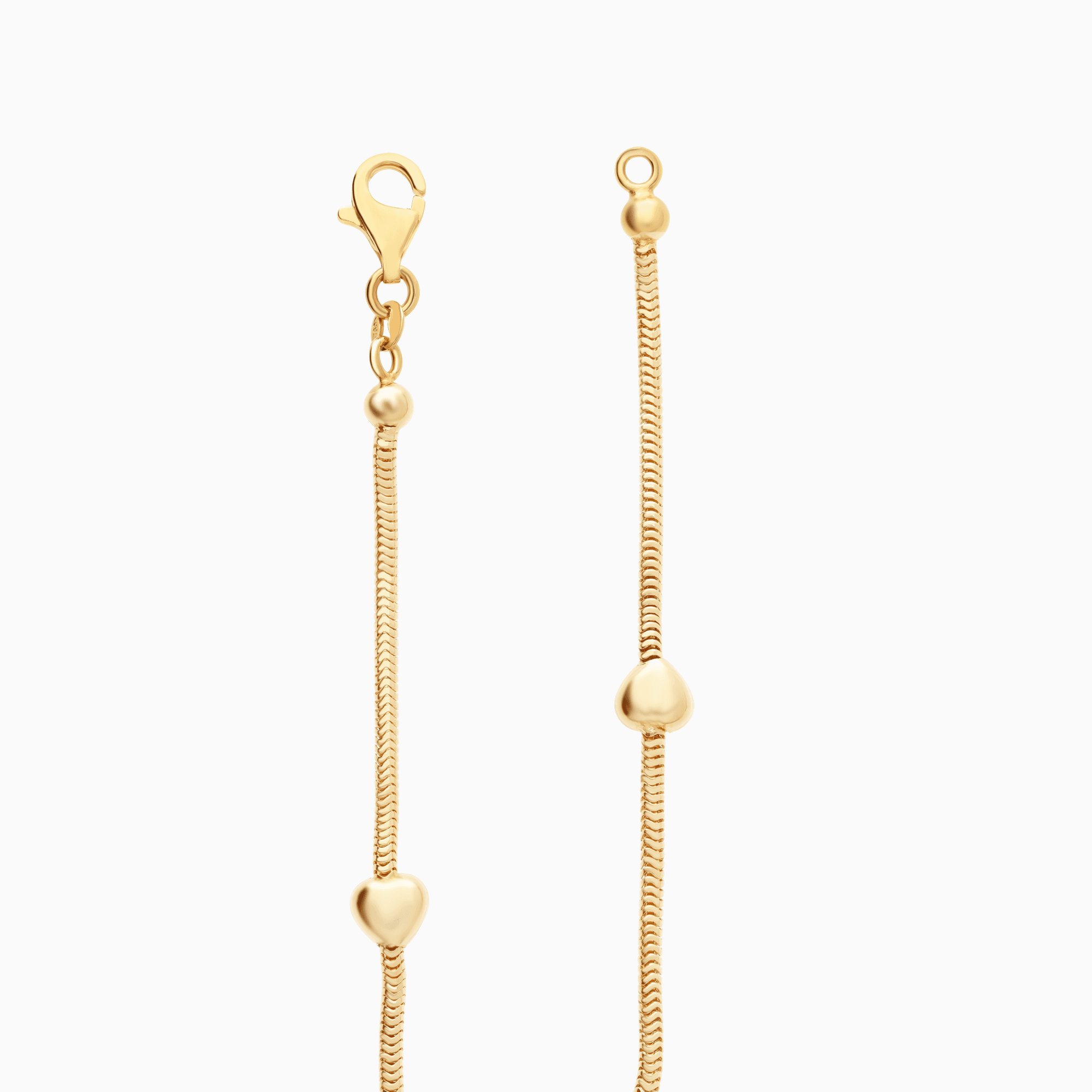 Gold bracelet with hearts 6.15g 18K gold