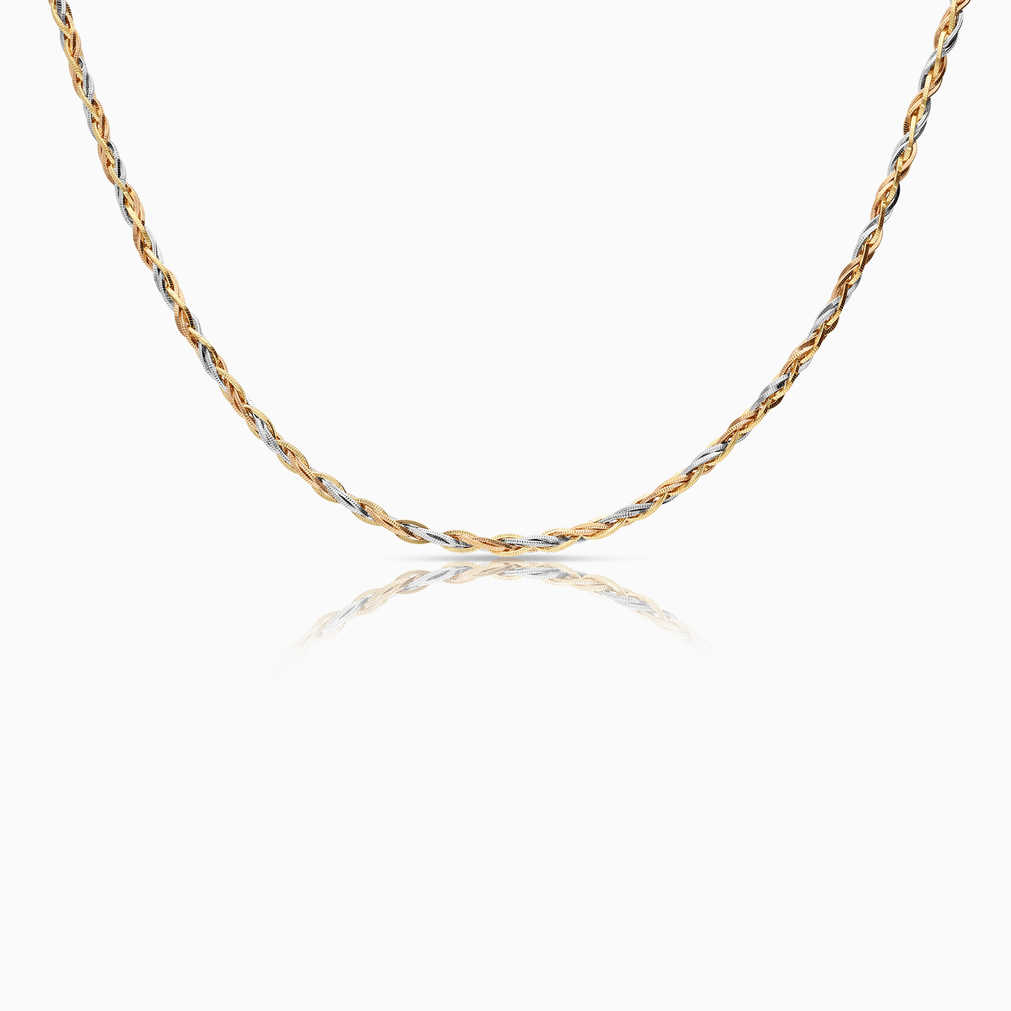 Fantasy link 13.10g 18K yellow/rose/white gold