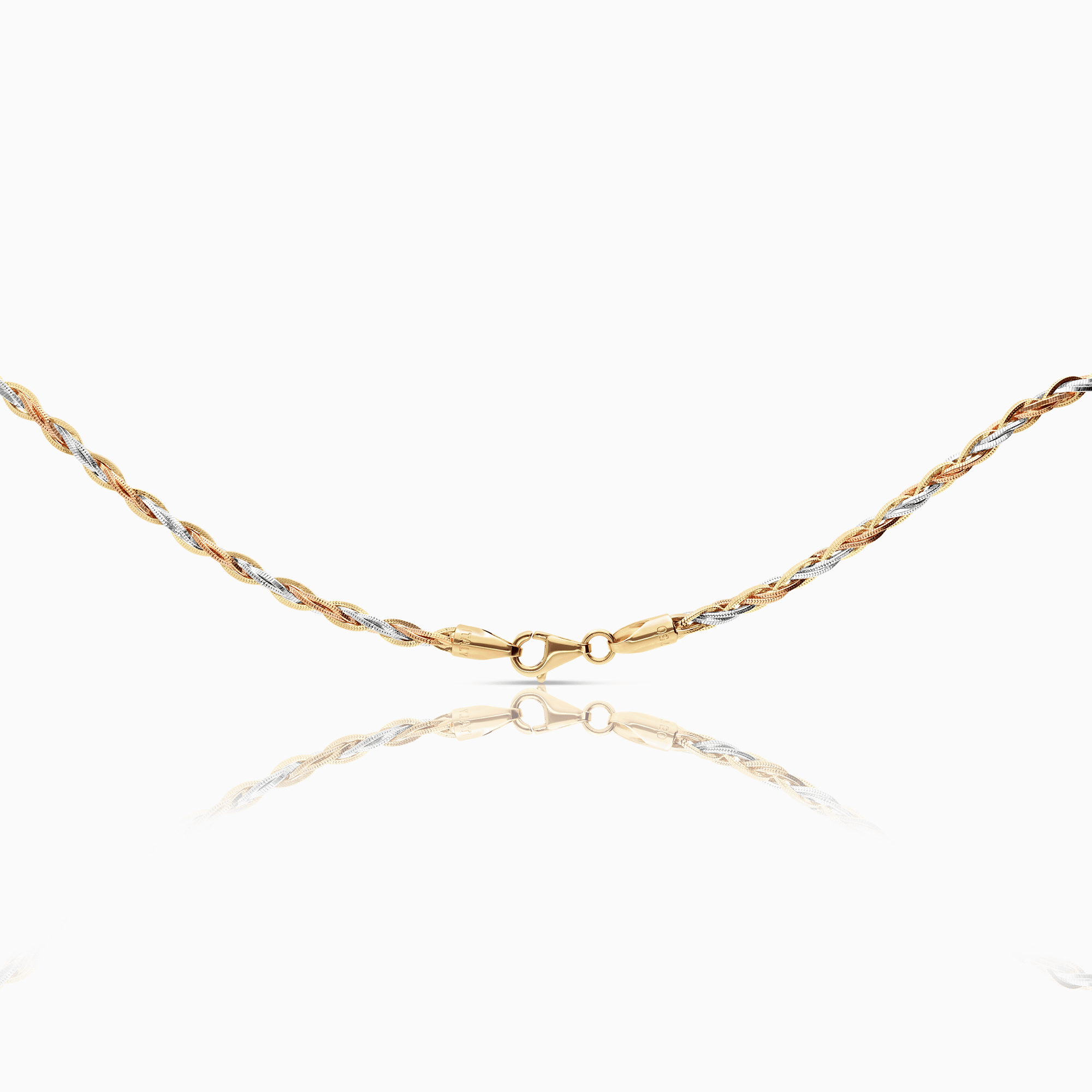Fantasy link 13.10g 18K yellow/rose/white gold