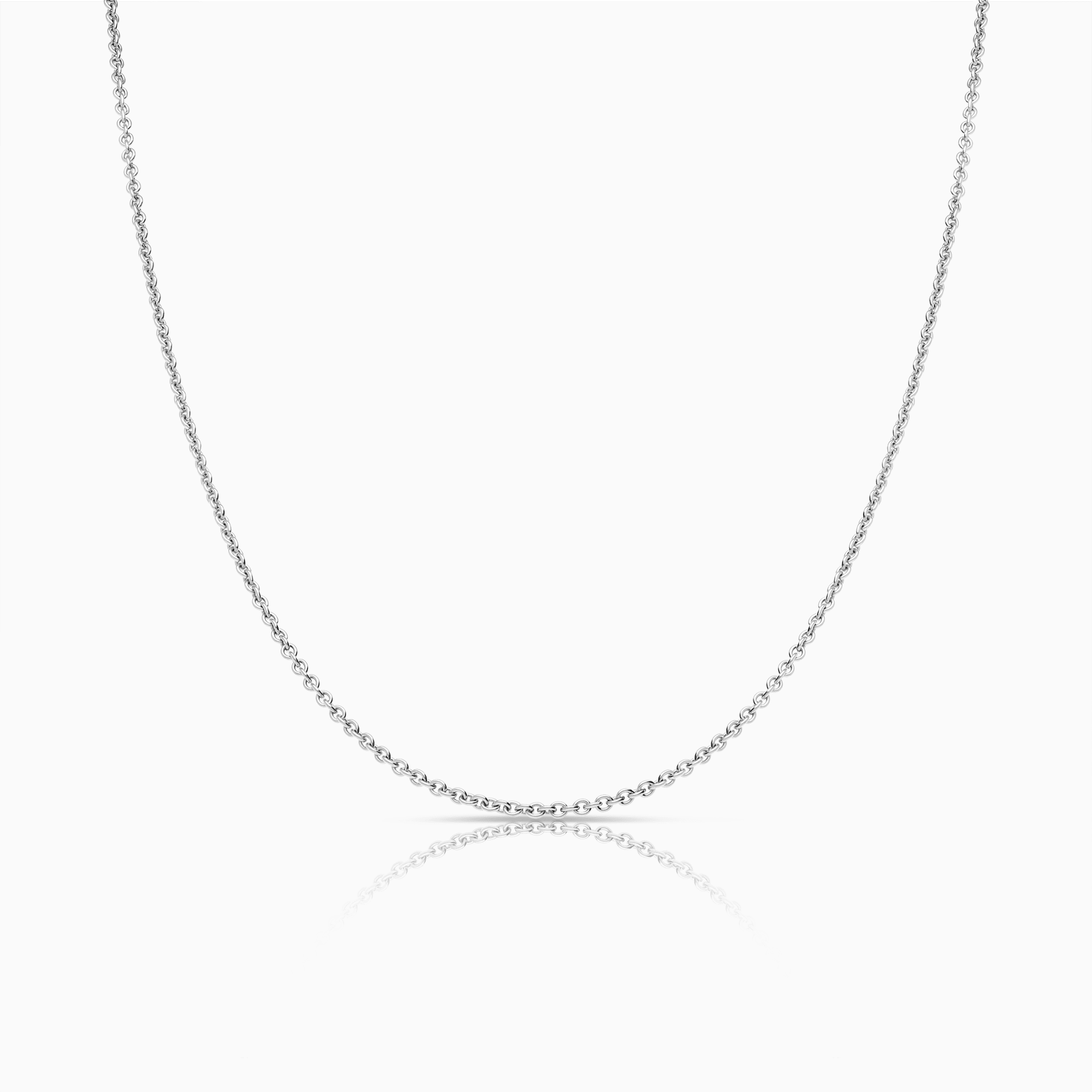 Cable chain 40cm 18K white gold