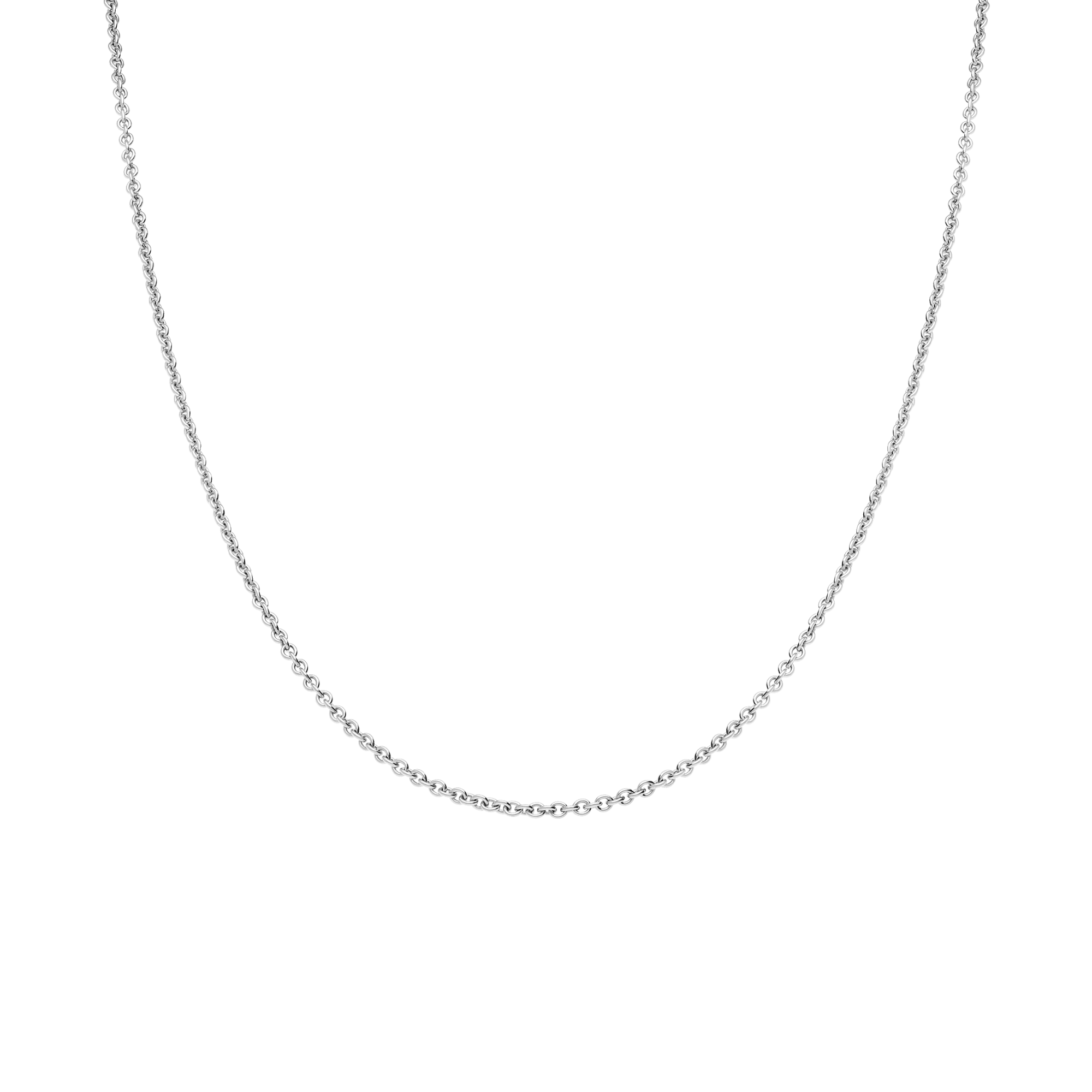 Cable chain 40cm 18K white gold