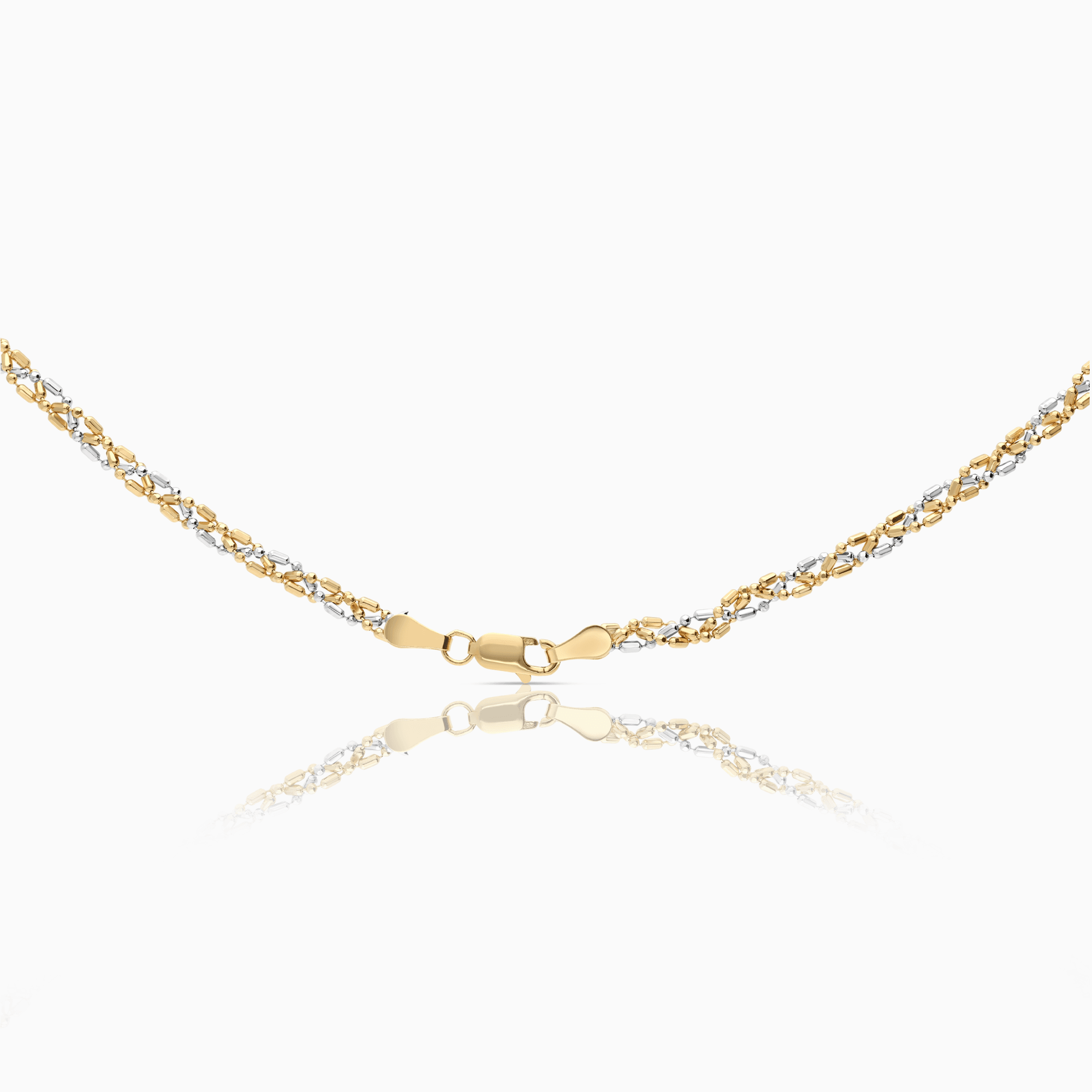 Fantasy link 10.62g 18K yellow/white gold