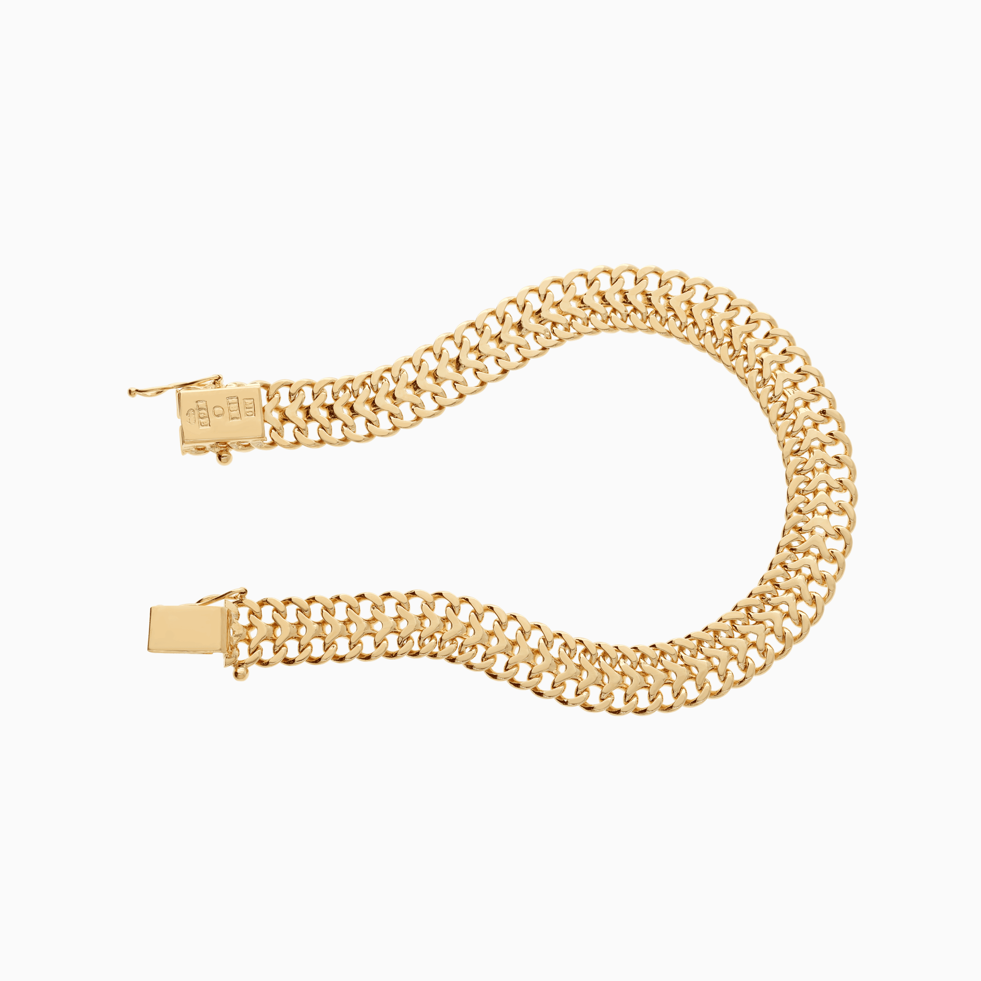 Fishbone bracelet 20.90g 18K gold