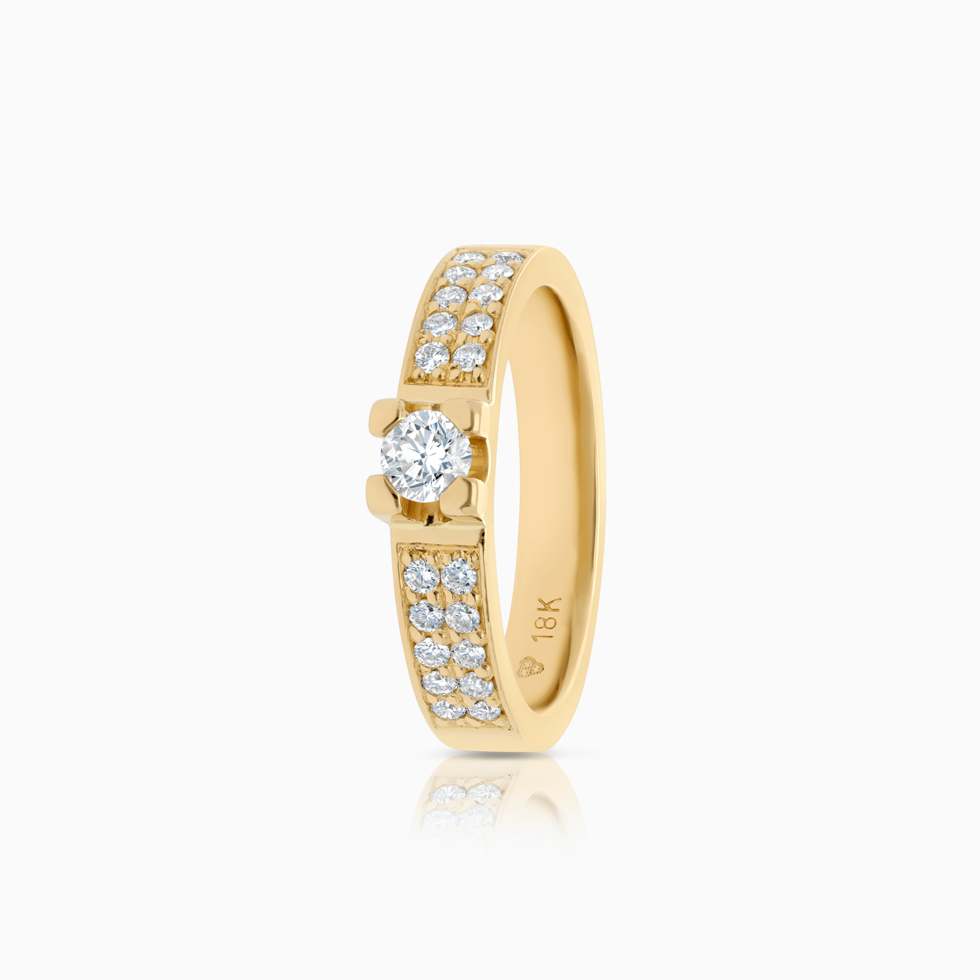 Diamantring 0,40ct 18K