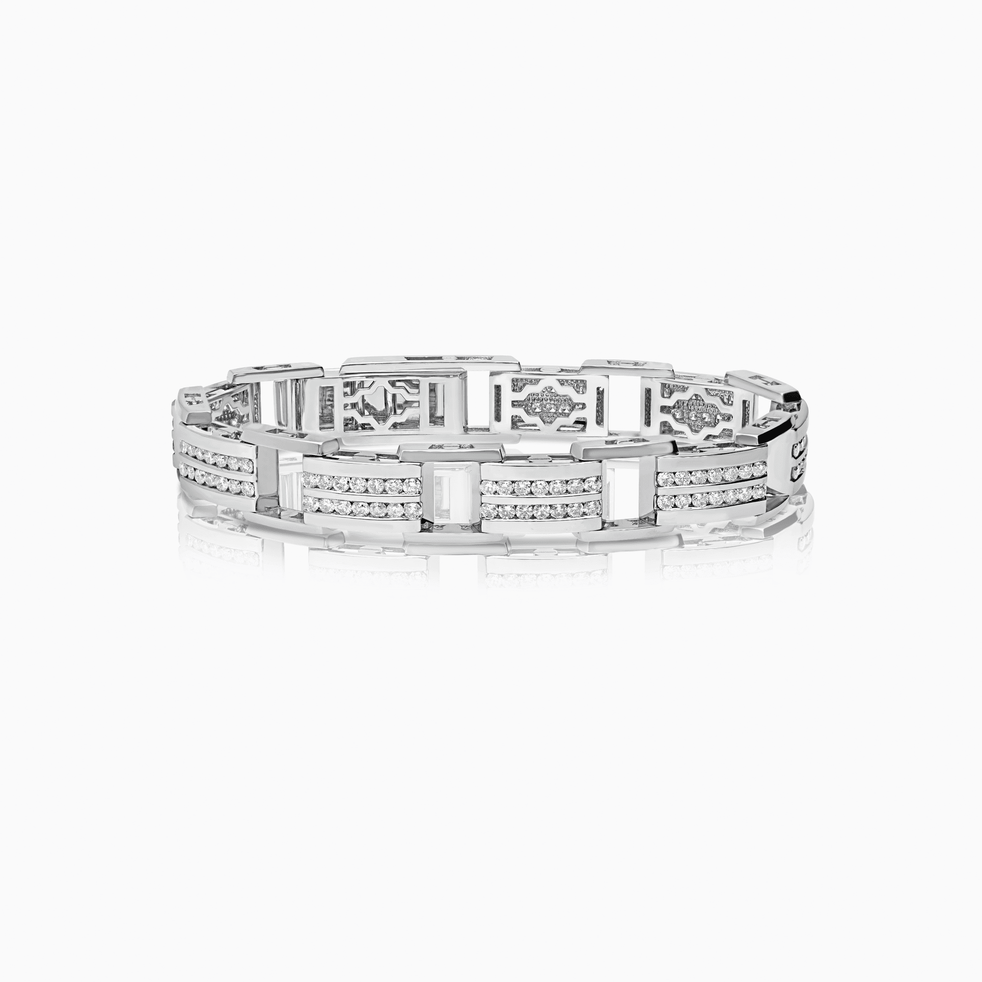 Diamantarmband 4,48ct 14K vitguld