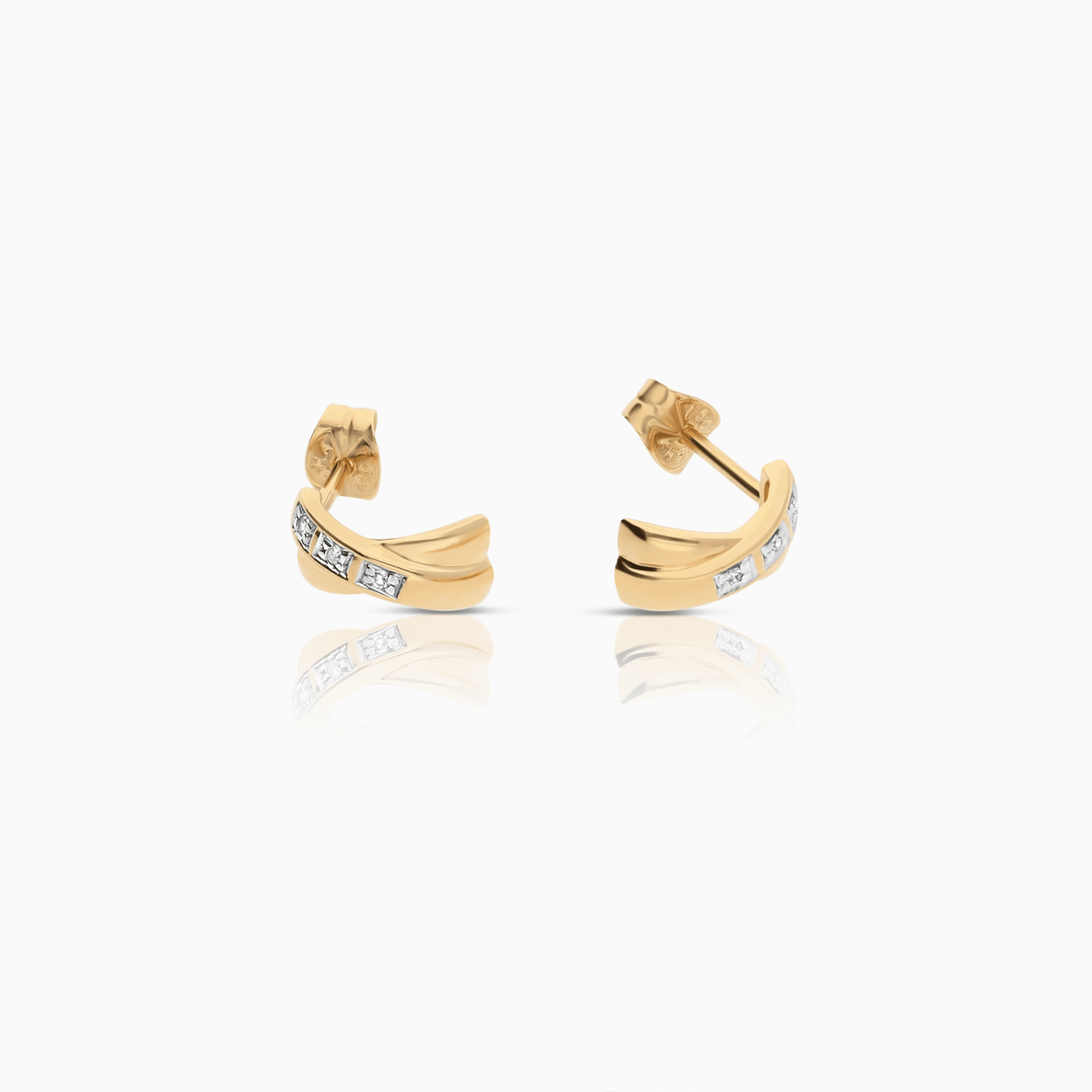 Diamond earrings 0.02ct 18K gold