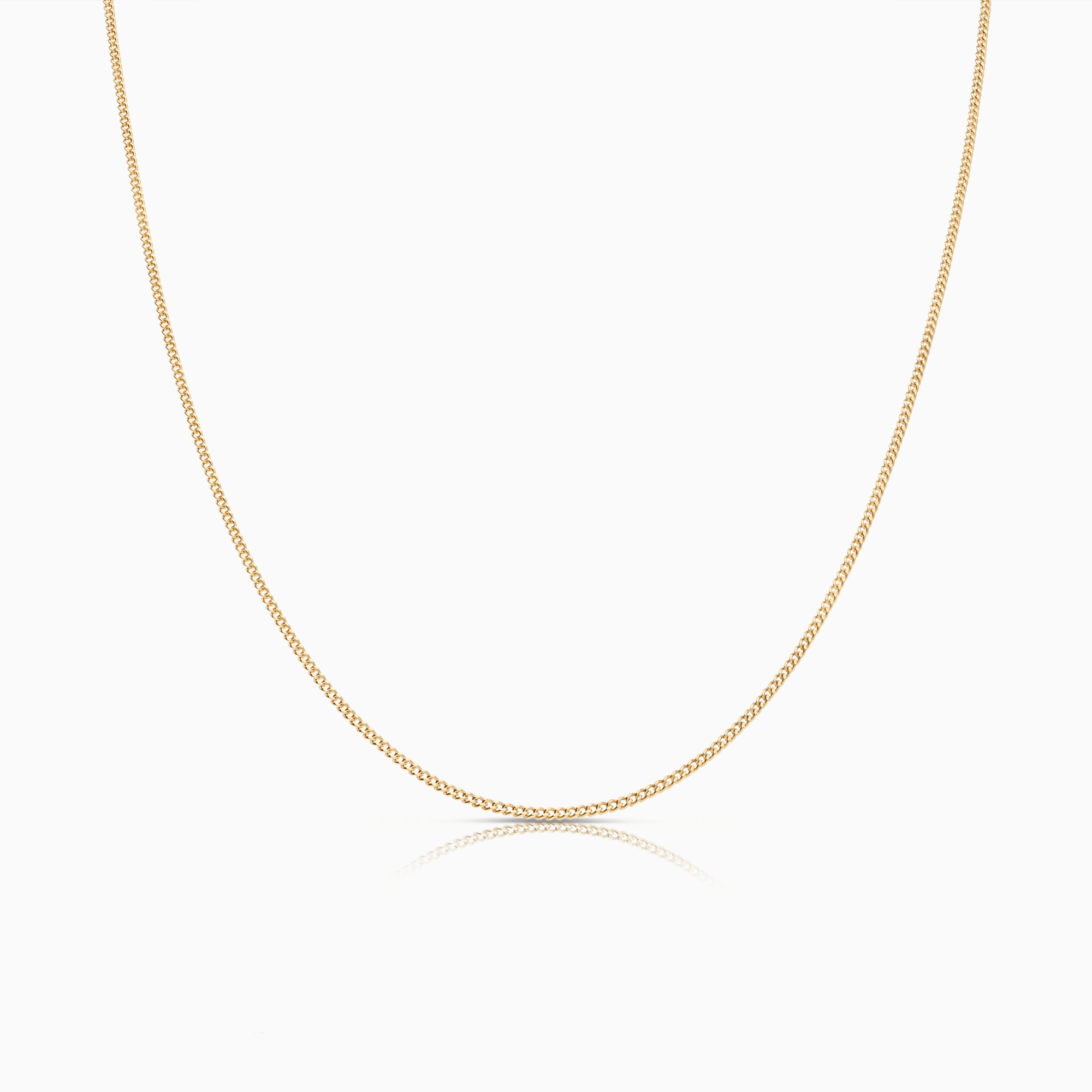 Curb Chain 46cm 18K Gold