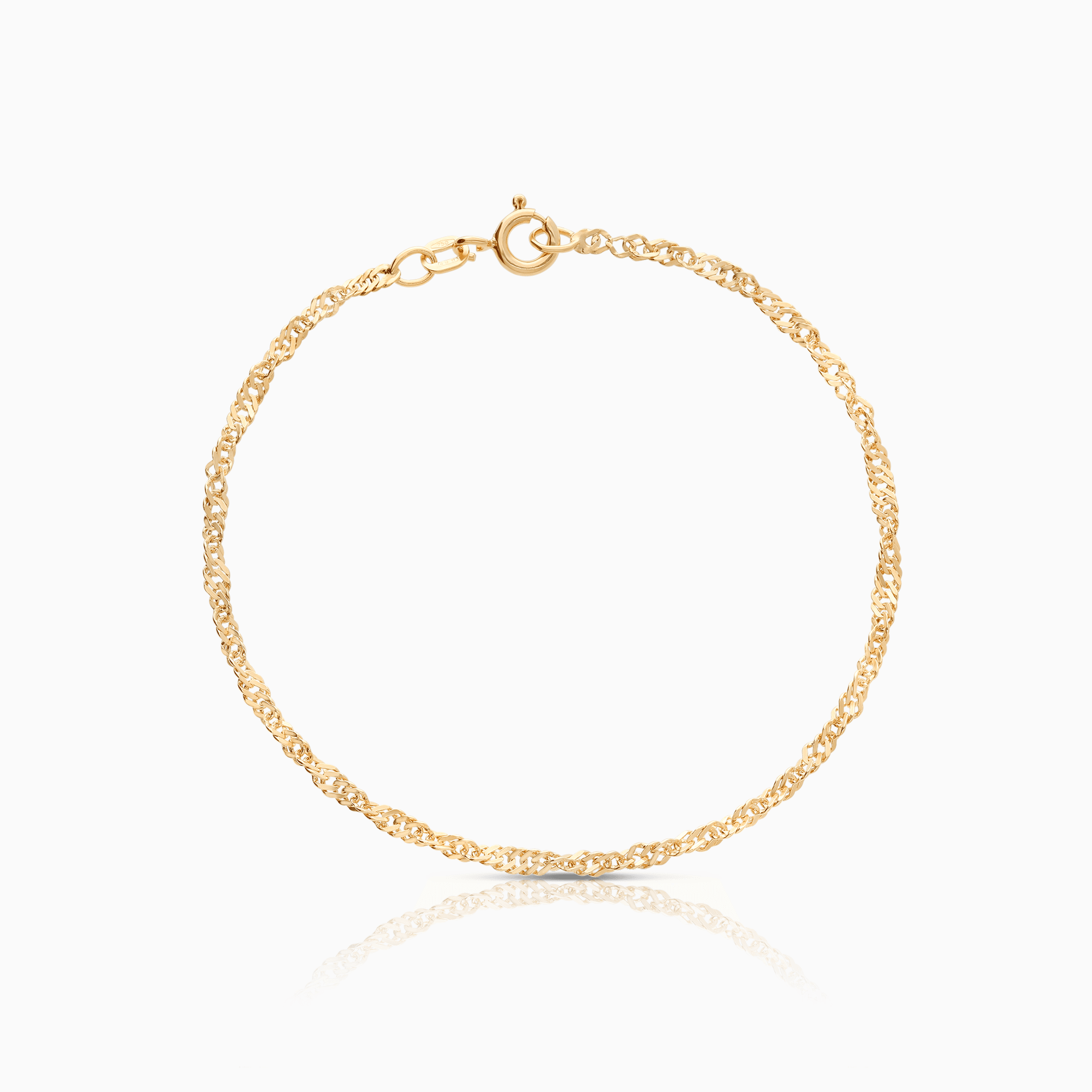 Singapore bracelet 2.18g 18K gold