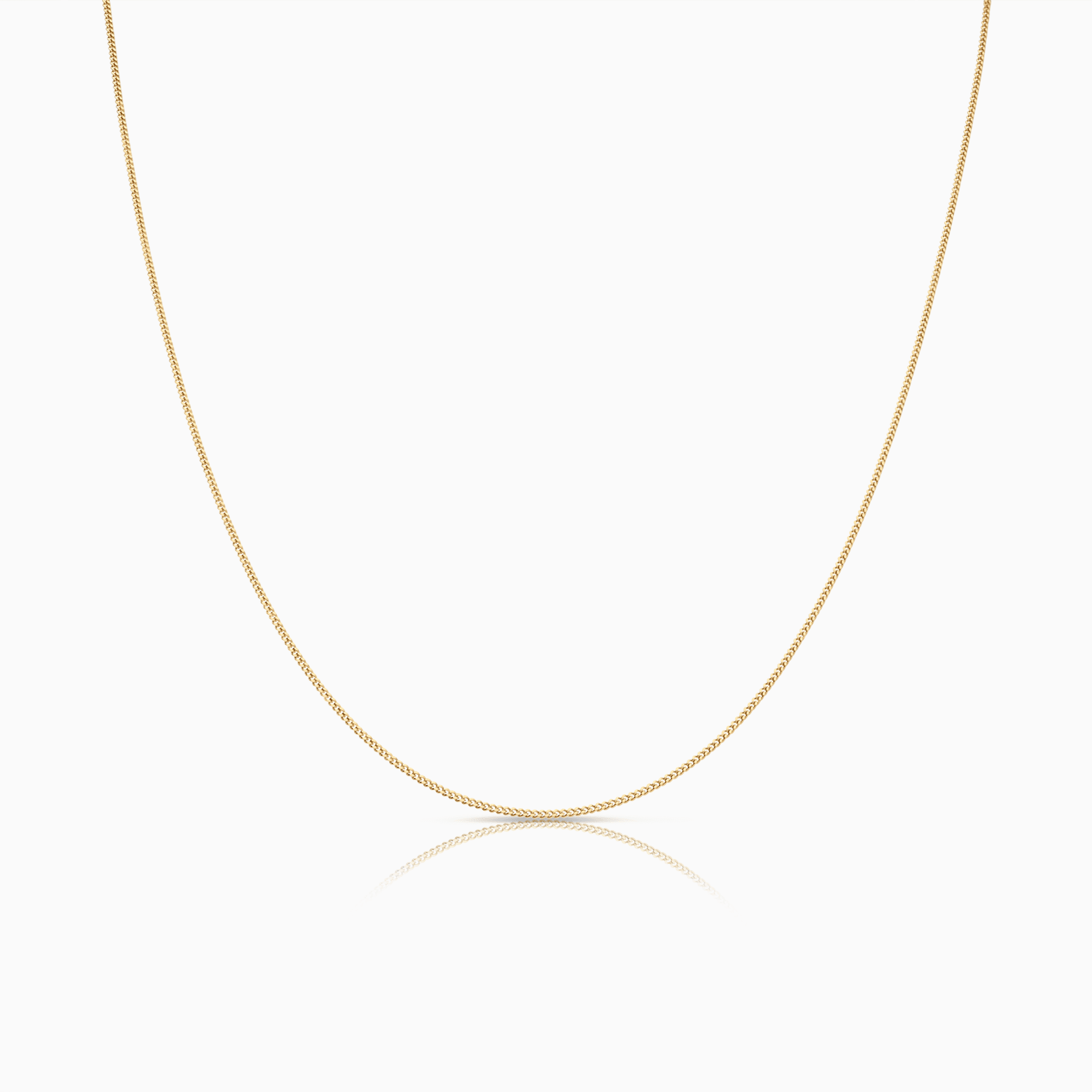 Curb link 43cm 18K gold
