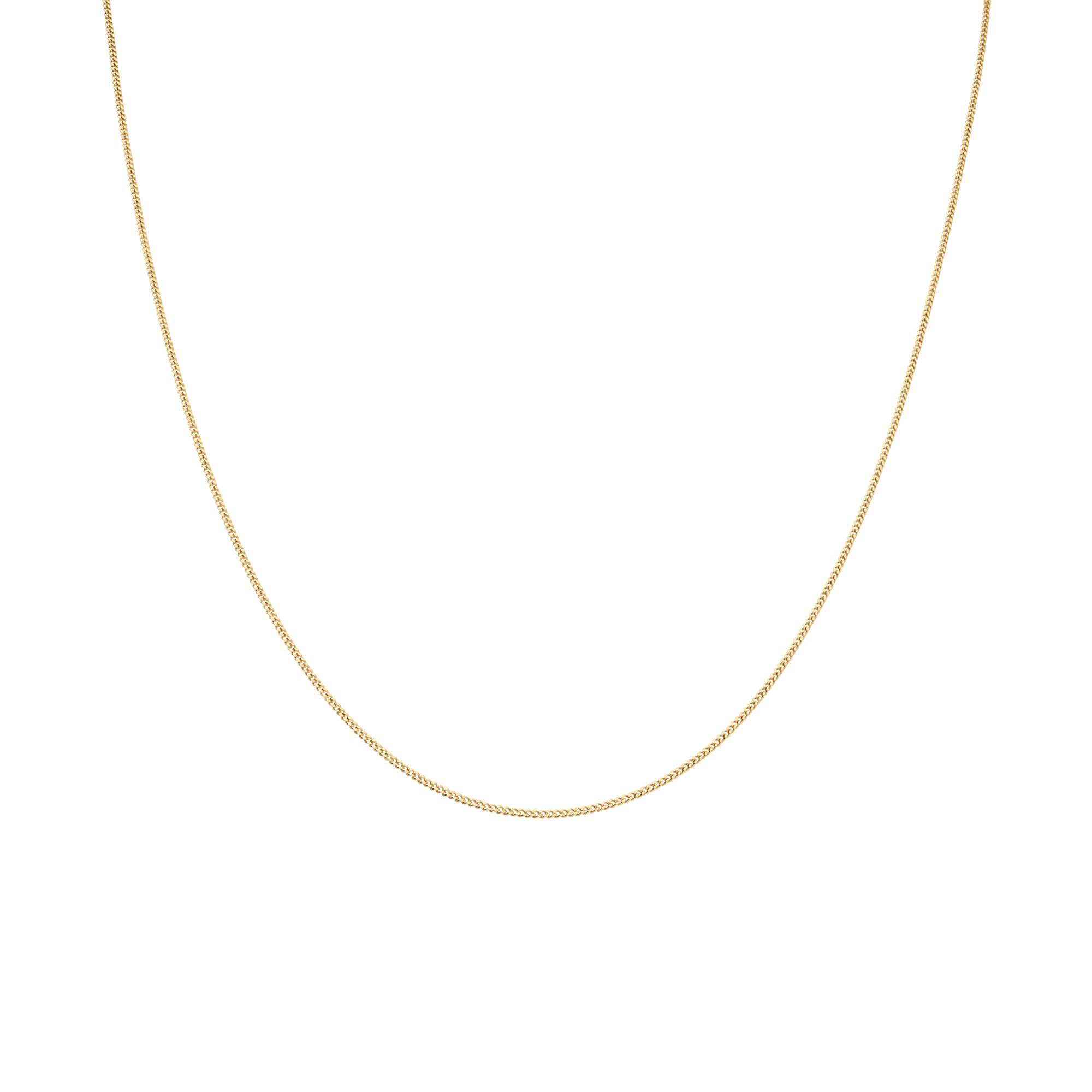 Curb link 43cm 18K gold