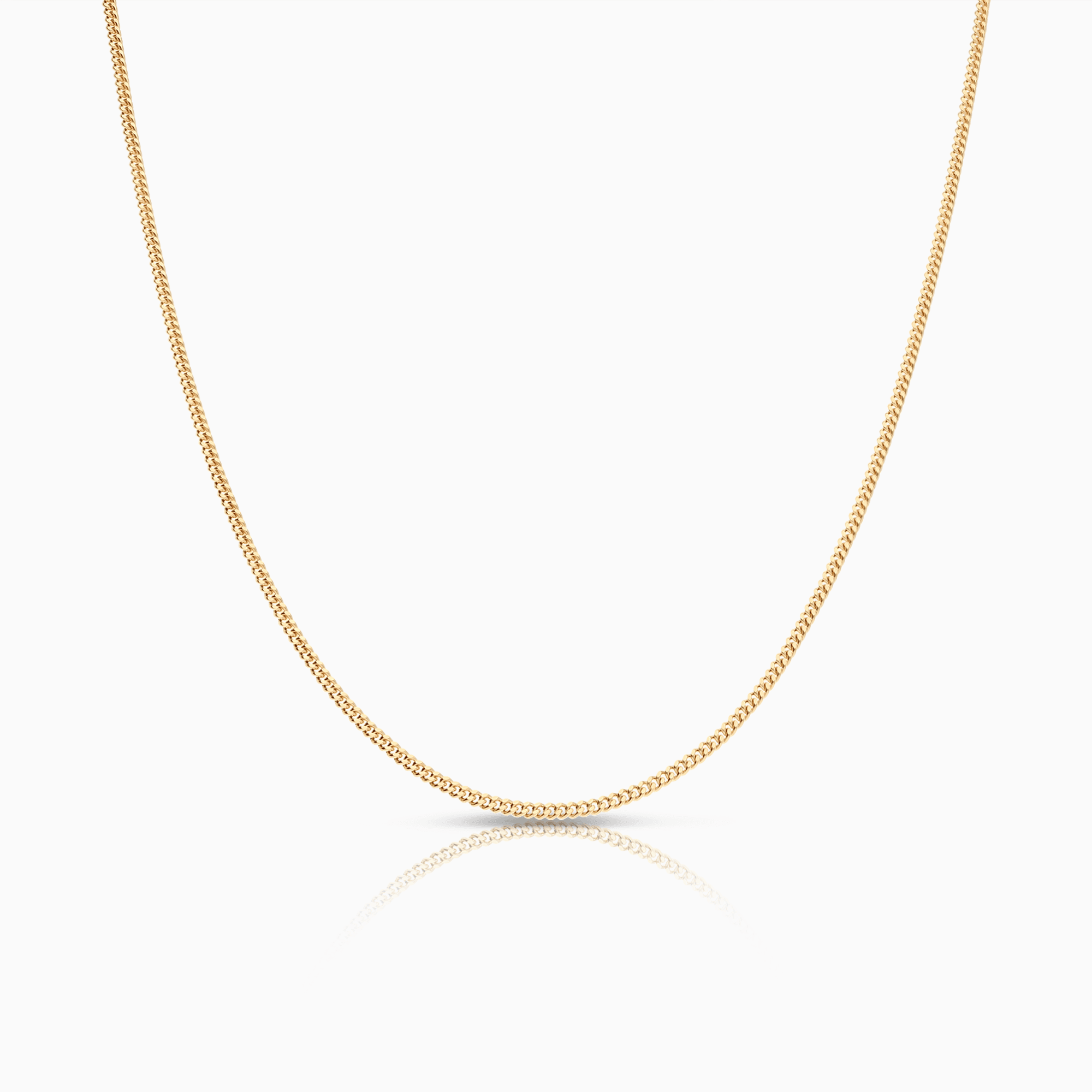 Curb chain 45cm 18K gold